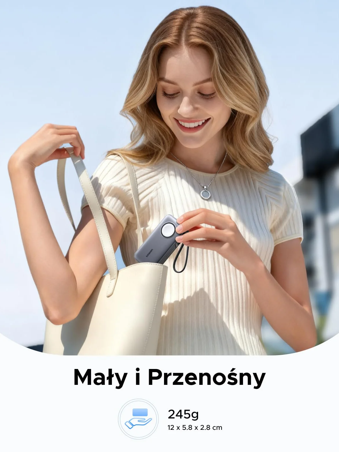 UGREEN Nexode 10000mAh Power Bank for iWatch (5W) z USB-C 30W | Oficjalnie Certyfikowane, Zintegrowany Kabel, Ekran LED, iPhone 17-12, do podróży i dojazdów do pracy