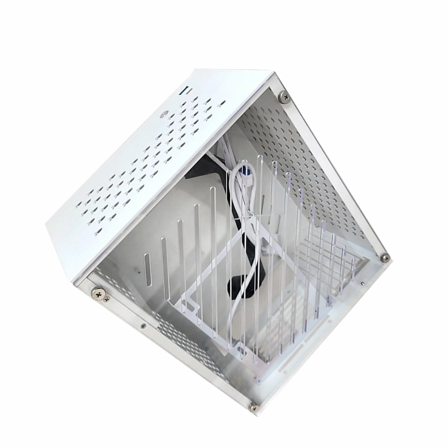 Kompaktowa Obudowa PC Tower, Obsługuje płytę główną ITX/MATX 280 Mm GPU, 5 Wentylatorów, Chłodnica Cieczy 120 Mm, 3 Gniazda PCIe, Zasilanie ATX/SFX, 294 X 250 X 160