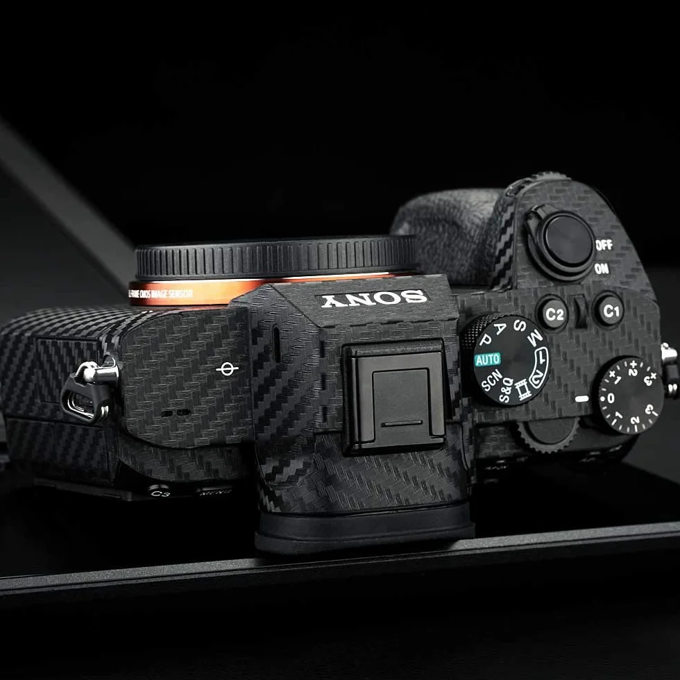 Kiwifotos Sony A7 III, A7R, III, A7III, A7III, A7II, A7RIII, ochrona przed zarysowaniami, bez pęcherzyków powietrza, antypoślizgowa, z włókna węglowego