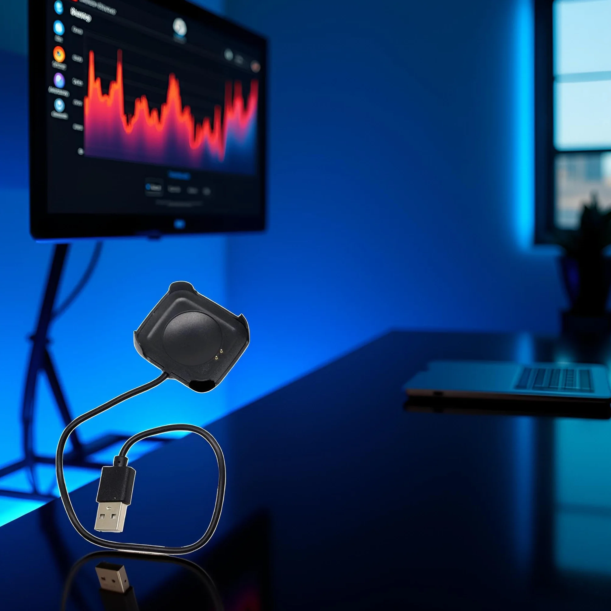 Czarny kabel do ładowania do smartwatcha HW22, inteligentny zegarek, magnetyczna ładowarka, uchwyt dokujący, stojak, kabel ładujący USB, adapter do smartwatcha, kable i ładowarki (30 cm)