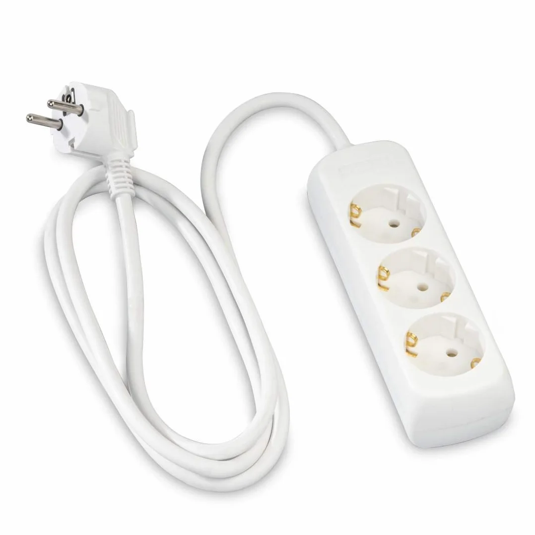 Hama 00030569 Potrójne Gniazdo Wtykowe 230 V, Biały 3 m