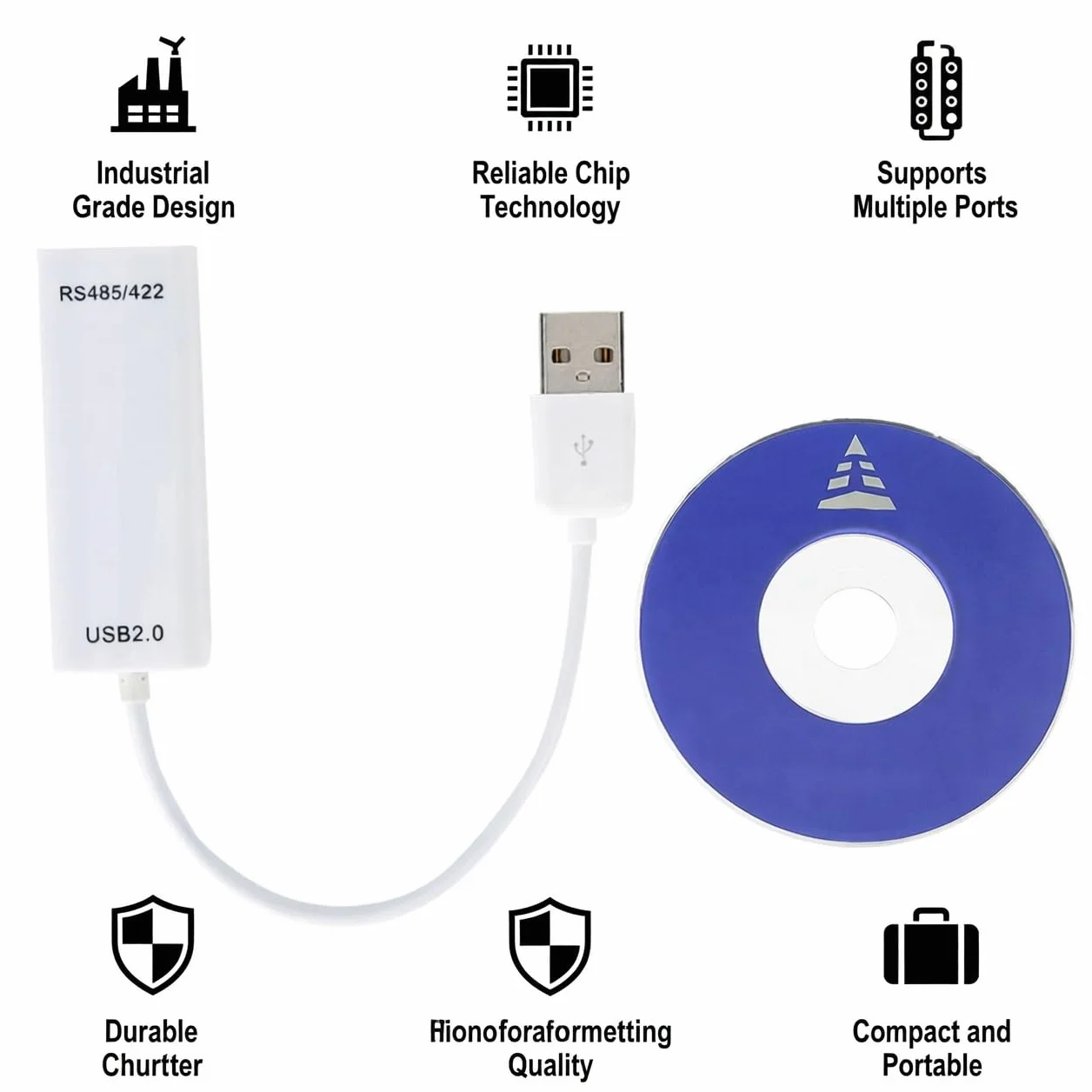 Adapter Konwertera Ethernet, USB do Konwertera Portu RS485/RS422, Klasa Przemysłowa z Interfejsem British PL2303 Chip RJ45 Anti Surge Anti Thunder