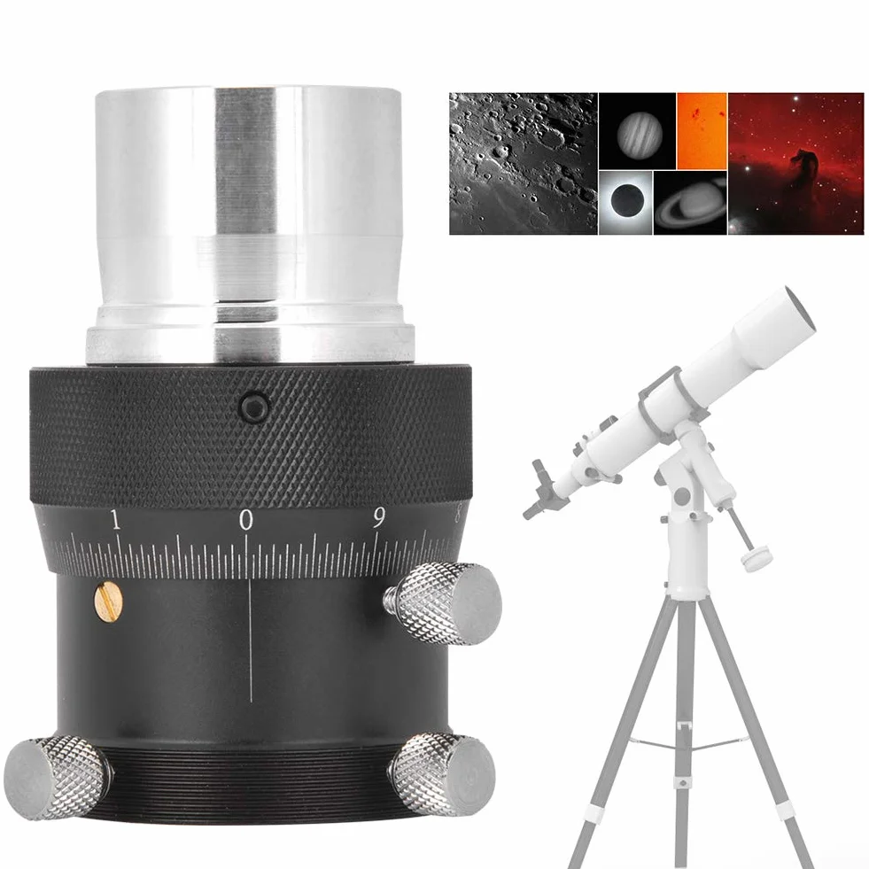 Spiralny Focuser, Stop Aluminium 10mm Skok Ostrości 1,25 Cala Helical Fine Tuning 0,05mm High Precision Focuser