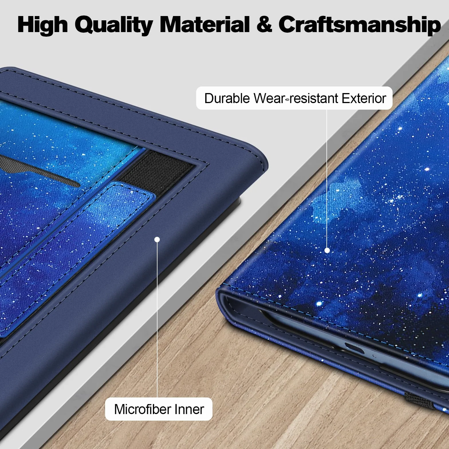 Fintie Etui na Pocketbook Fresh Pro/Pro Color (2023/2024) E-Reader - Kickstand Protective Case z przegrodą na karty, pętla na nadgarstek i funkcja automatycznego uśpienia/budzenia, niebo