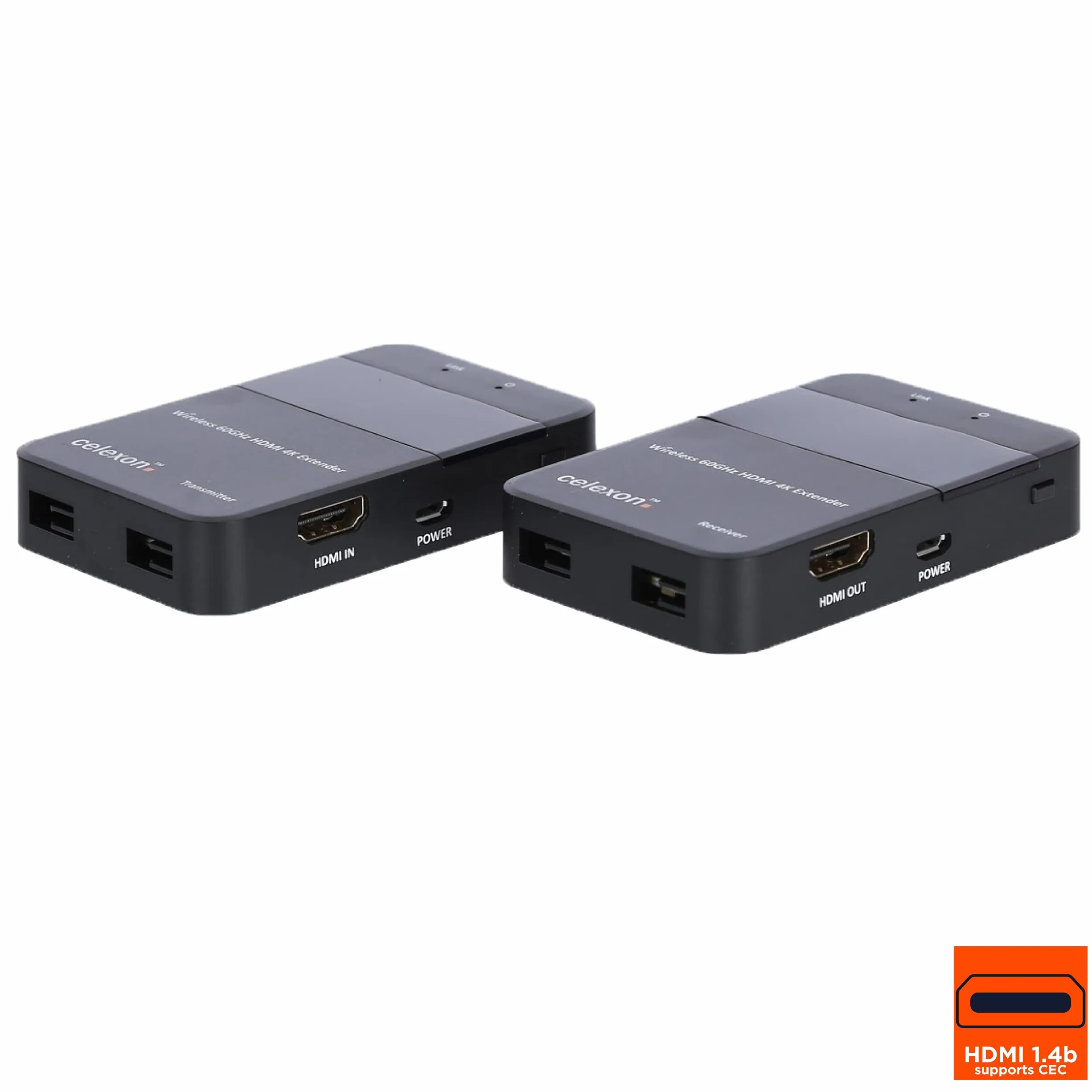 celexon Expert Zestaw radiowy HDMI WHD30M bezprzewodowa transmisja multimediów do 30 m - Rozdzielczość 4K UHD - 3D, WiHD 1.1, Dolby True HD, DTS-HD, LPCM...