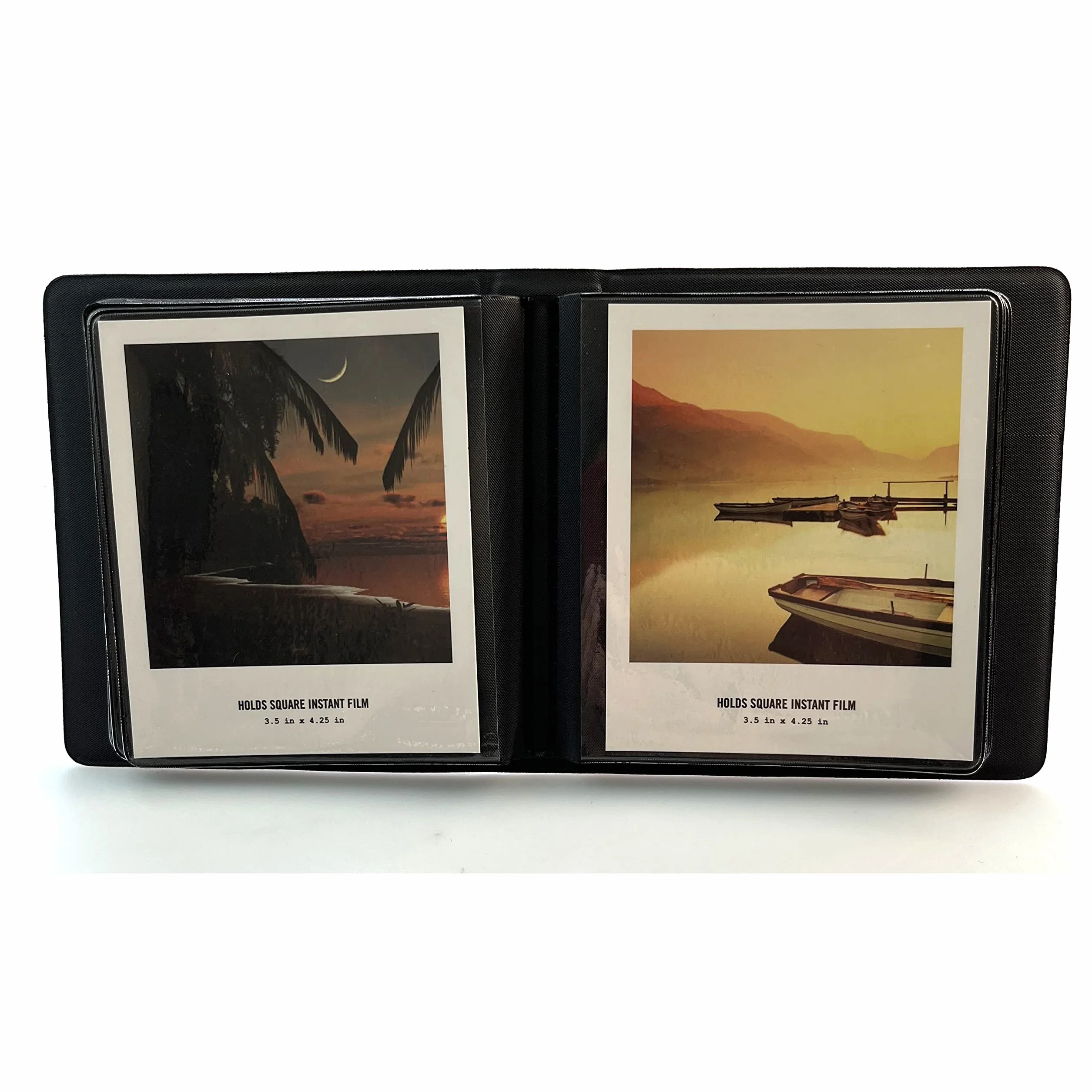 Album fotograficzny z 33 kieszeniami do aparatu błyskawicznego Polaroid, pasuje na zdjęcia 8,9 x 10,8 cm, materiał PVC i wodoodporny (szary, 1)