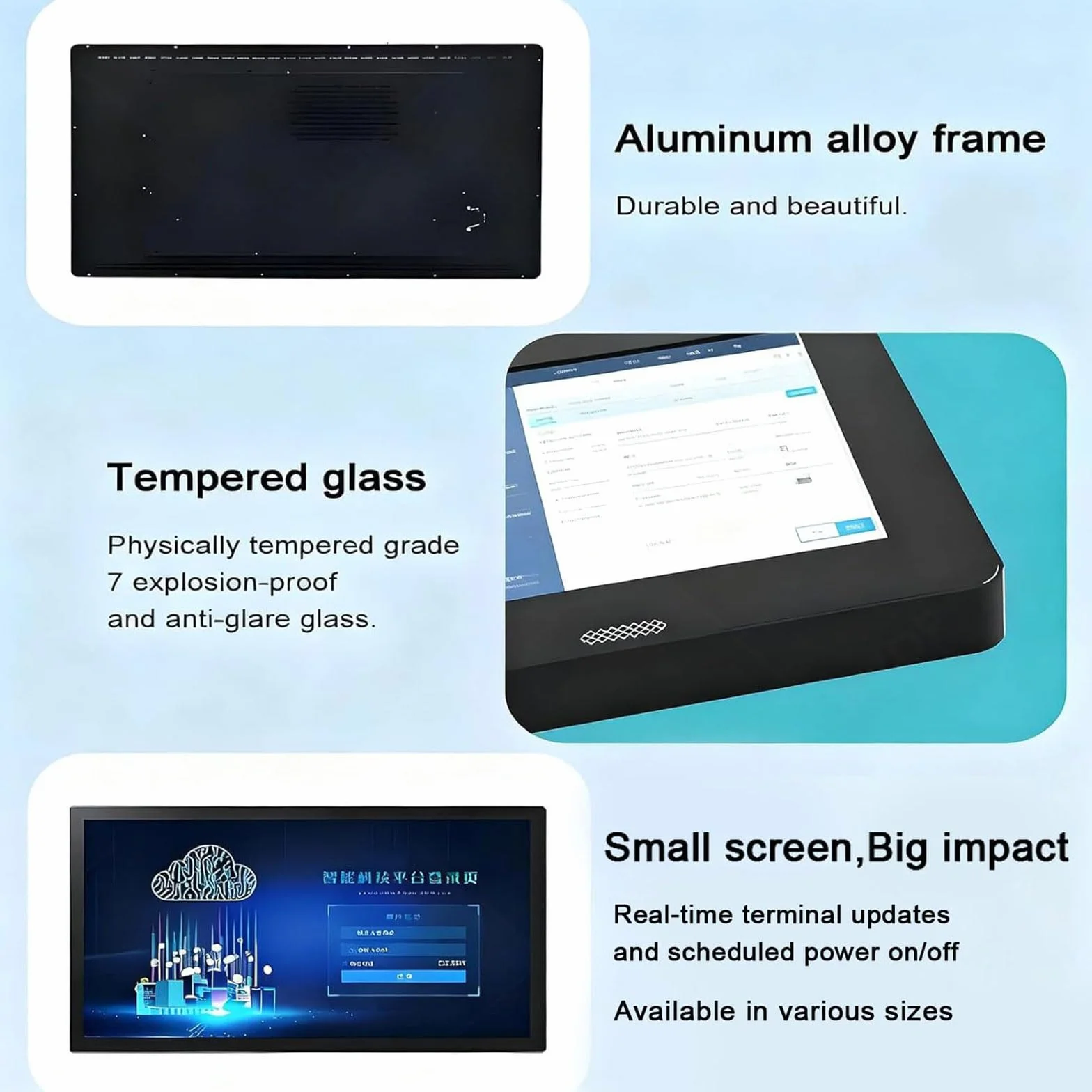 Cyfrowy Ekran Wyświetlacza, Odtwarzacz Multimedialny Do Reklamy, Cyfrowe Oznakowanie, Odtwarzacz Multimedialny Lcd, Hdmi/usb/wifi, Przełączanie Trybu Poziomego I Pionowego 23.6 inches