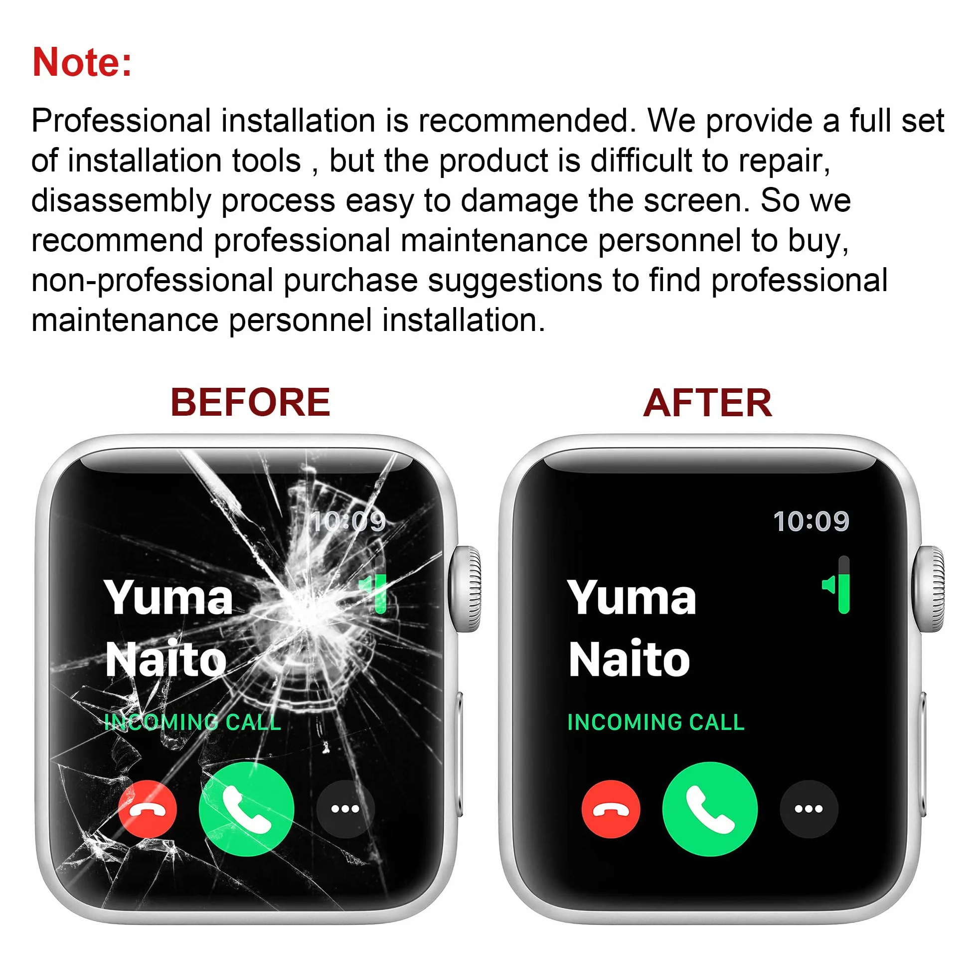 Zestaw naprawczy do szkła przedniego do wyświetlacza Apple Watch SE (2022) 40 mm A2725
