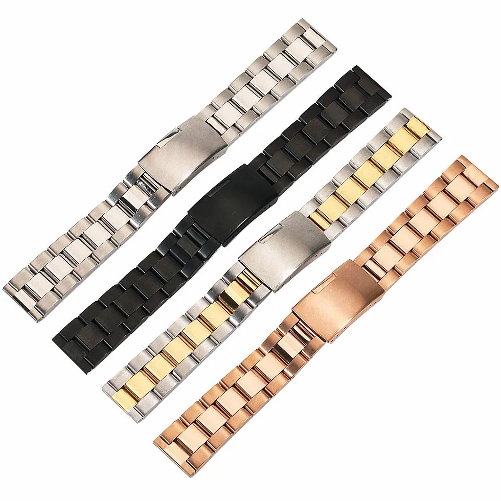 Oglądaj paski 26 mm 24 mm 22 mm 20 mm 18 mm 18 mm stal ze stali nierdzewnej klasyczny metalowy opaska dla inteligentnych pasków kobiety