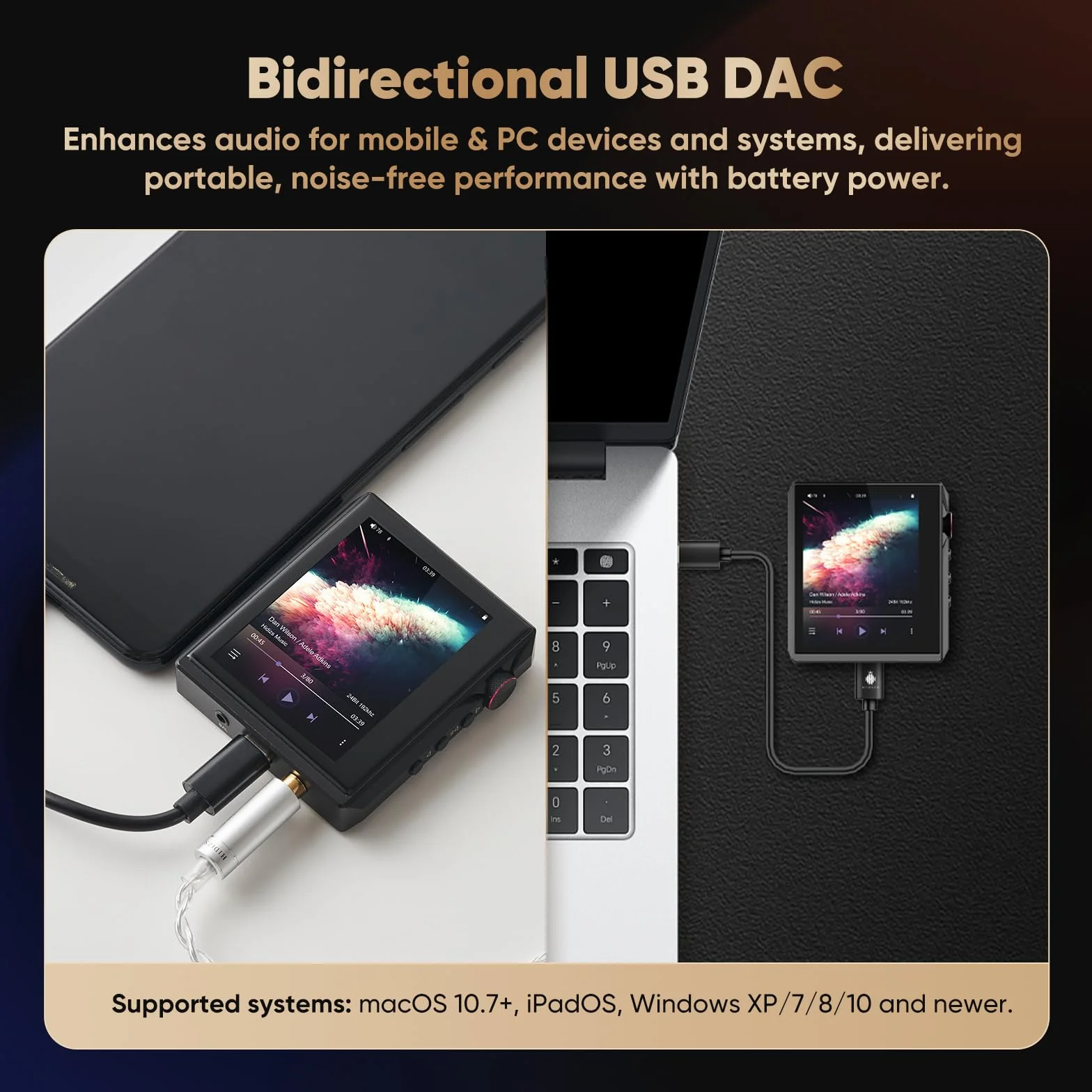 Hidizs AP80 PRO-X Odtwarzacze MP3 z Bluetooth, cyfrowe odtwarzacze audio, zrównoważony odtwarzacz muzyki bez strat, podwójny ESS9219C, chipy DAC, obsługuje MQA 8X/LDAC/apt-X/AAC/USB DAC/DSD256