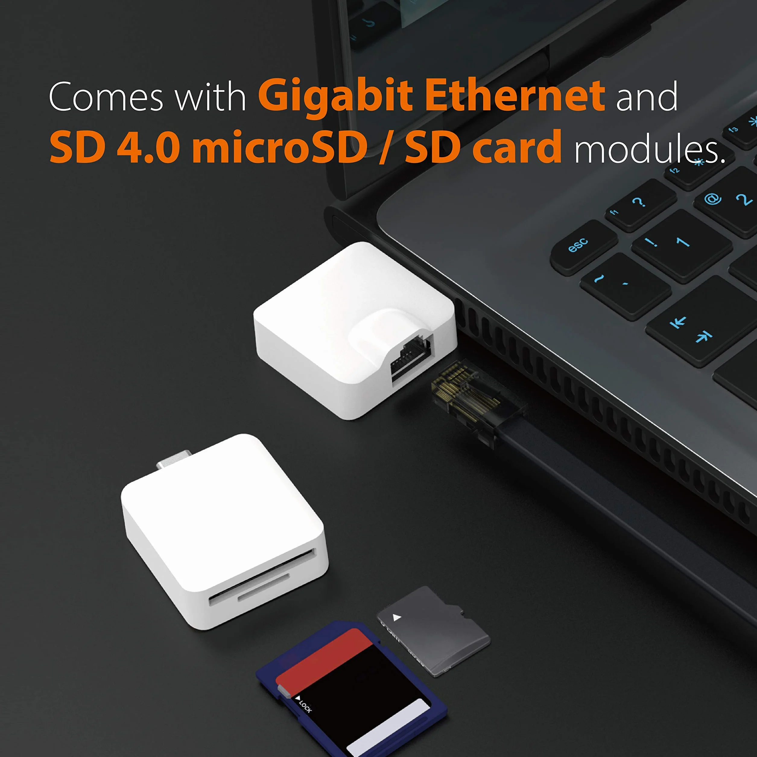 j5create 9 w 1 USB-C Hub - SuperSpeed+ adapter typu C z Ethernet, microSD/SD 4.0, 4K HDMI, USB-C 3.1 Gen2, PD 100 W kompatybilny z MacBook Pro/Air, XPS, Chromebook i innymi laptopami USB C