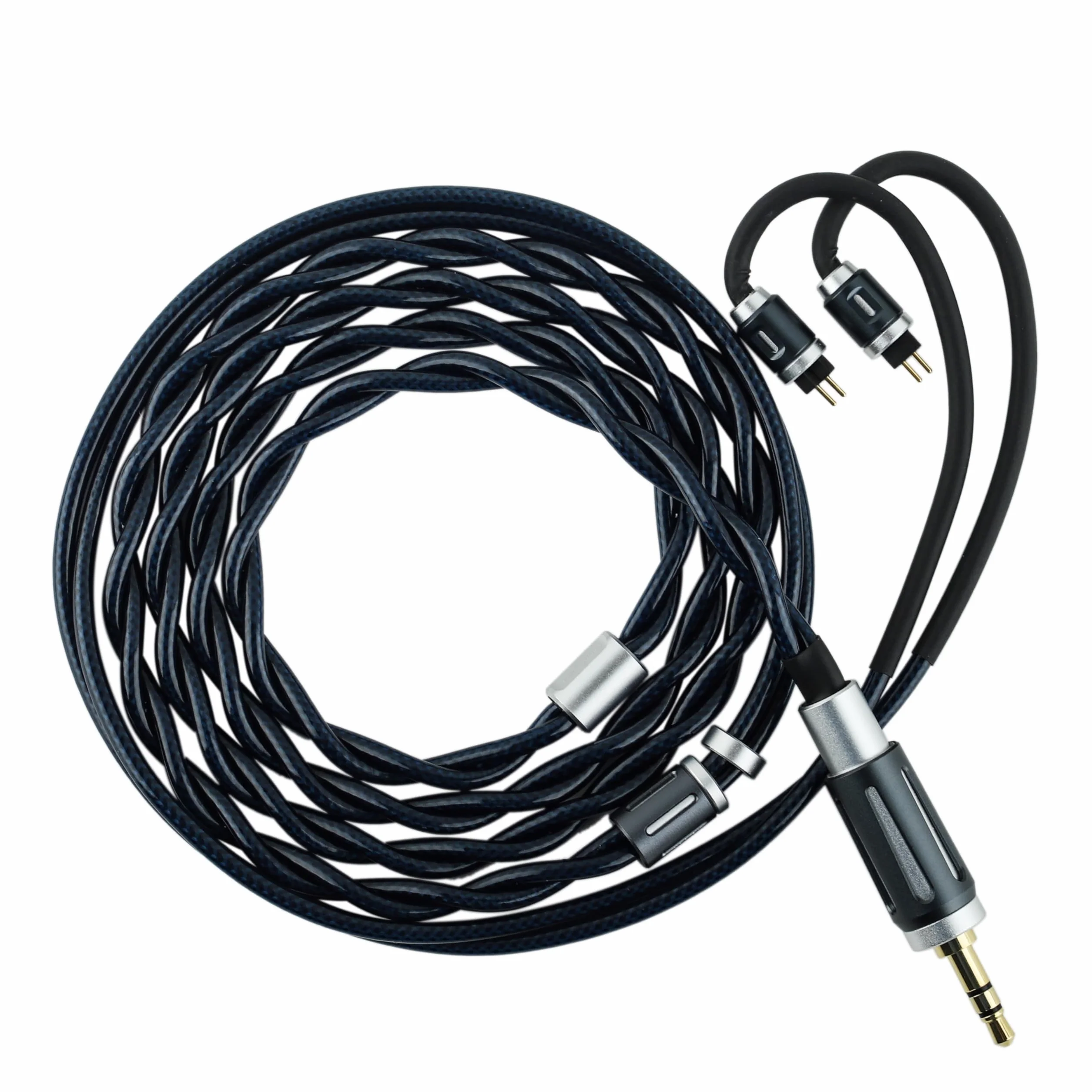 Linsoul Thieaudio Midnix IEM Kabel, 2-żyłowy, z miedzi monokrystalicznej 6N, podwójne wtyczki 3,5 mm/4,4 mm, typ Litz 4, 1,2 m, 0,78 mm, 2-pinowy, zamienny przewód do profesjonalnych słuchawek