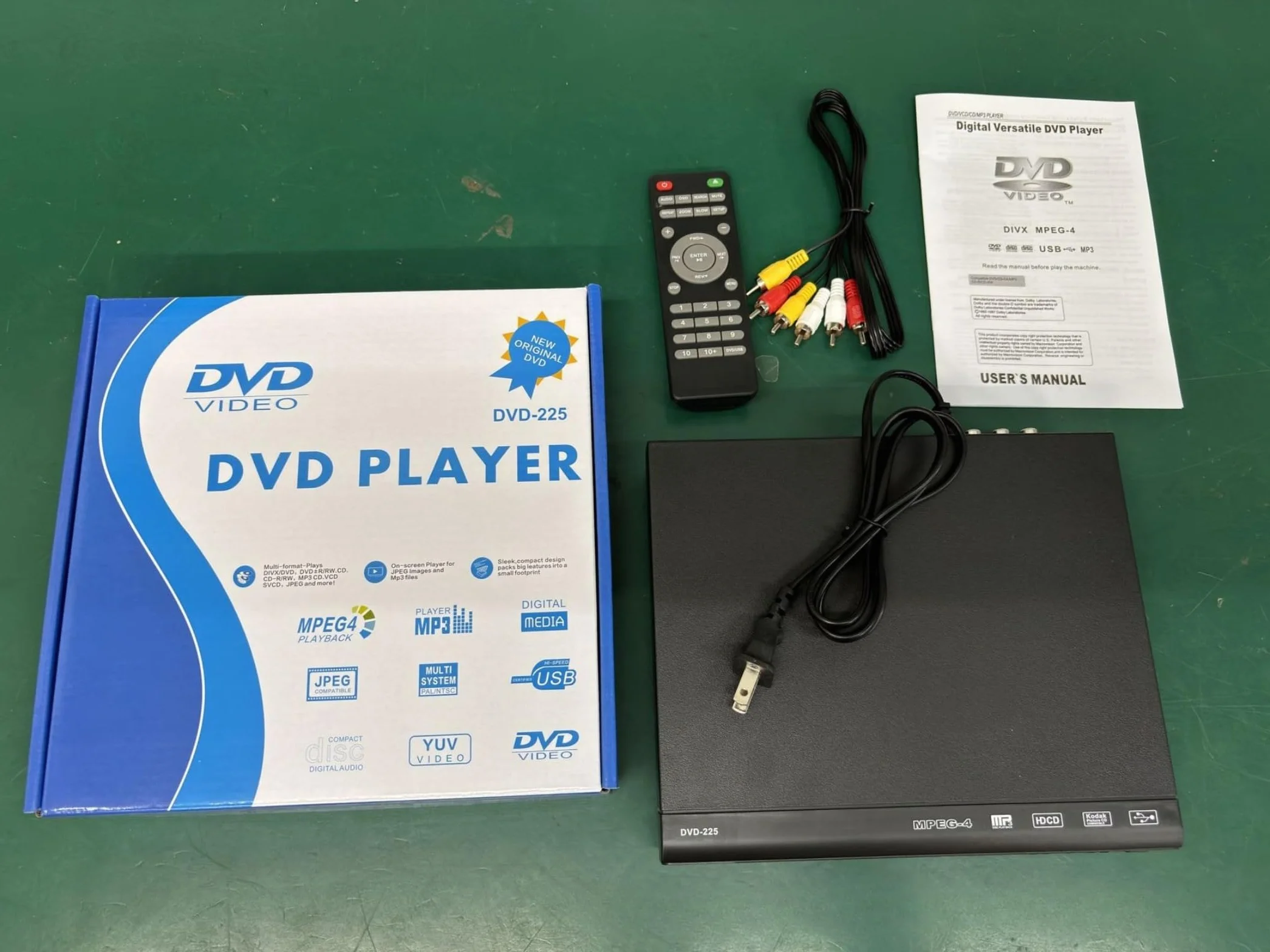 Region Free odtwarzacz DVD, 1080p HDMI USB, pilot i kable | Odtwarzacz DVD bez regionu 1080p, skalowanie HDMI, multimedia USB, kompaktowy przenośny, pilot i wszystkie kable, nie Blu-ray