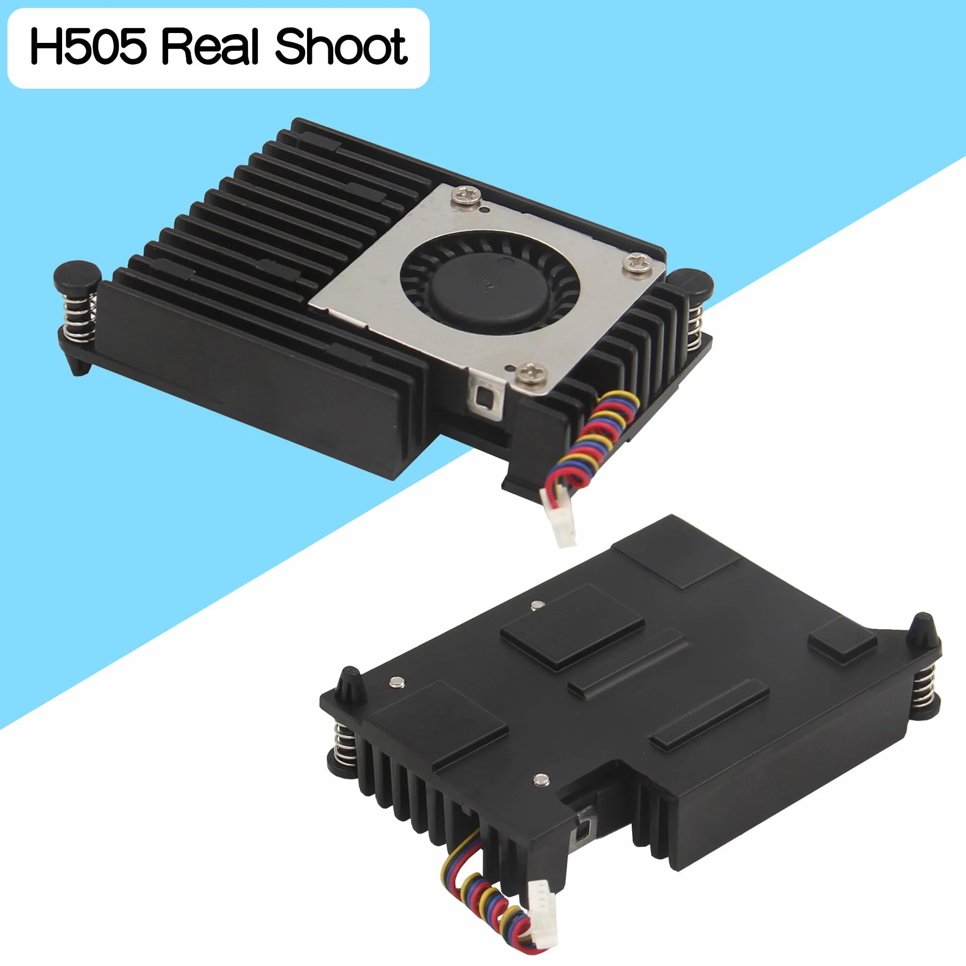 Geekworm H505 Active Cooler Fan for Raspberry Pi 5, Aluminum Heatsink with PWM Fan