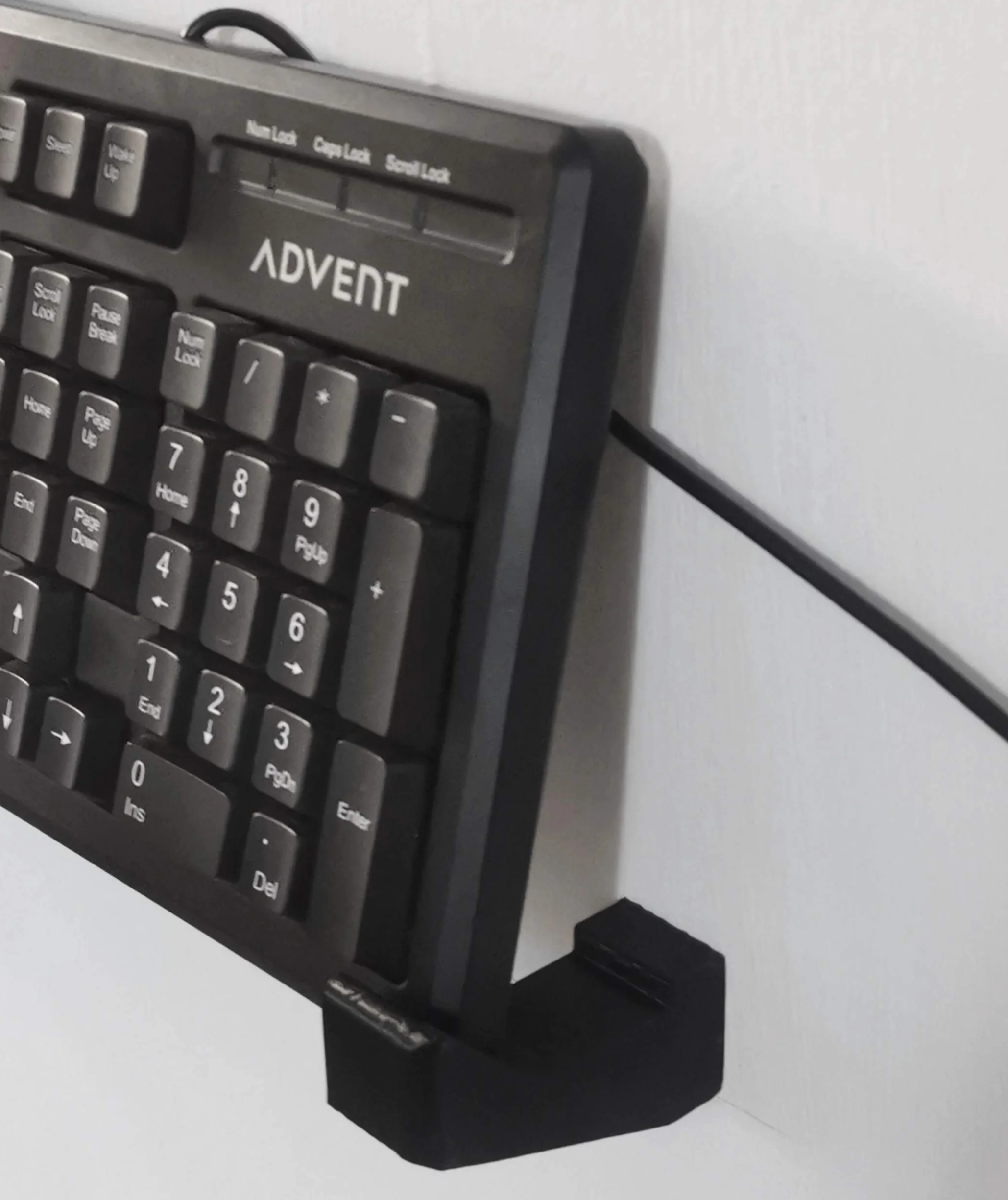 Uchwyty ścienne do klawiatury komputerowej, system montażu ściennego (czarne)