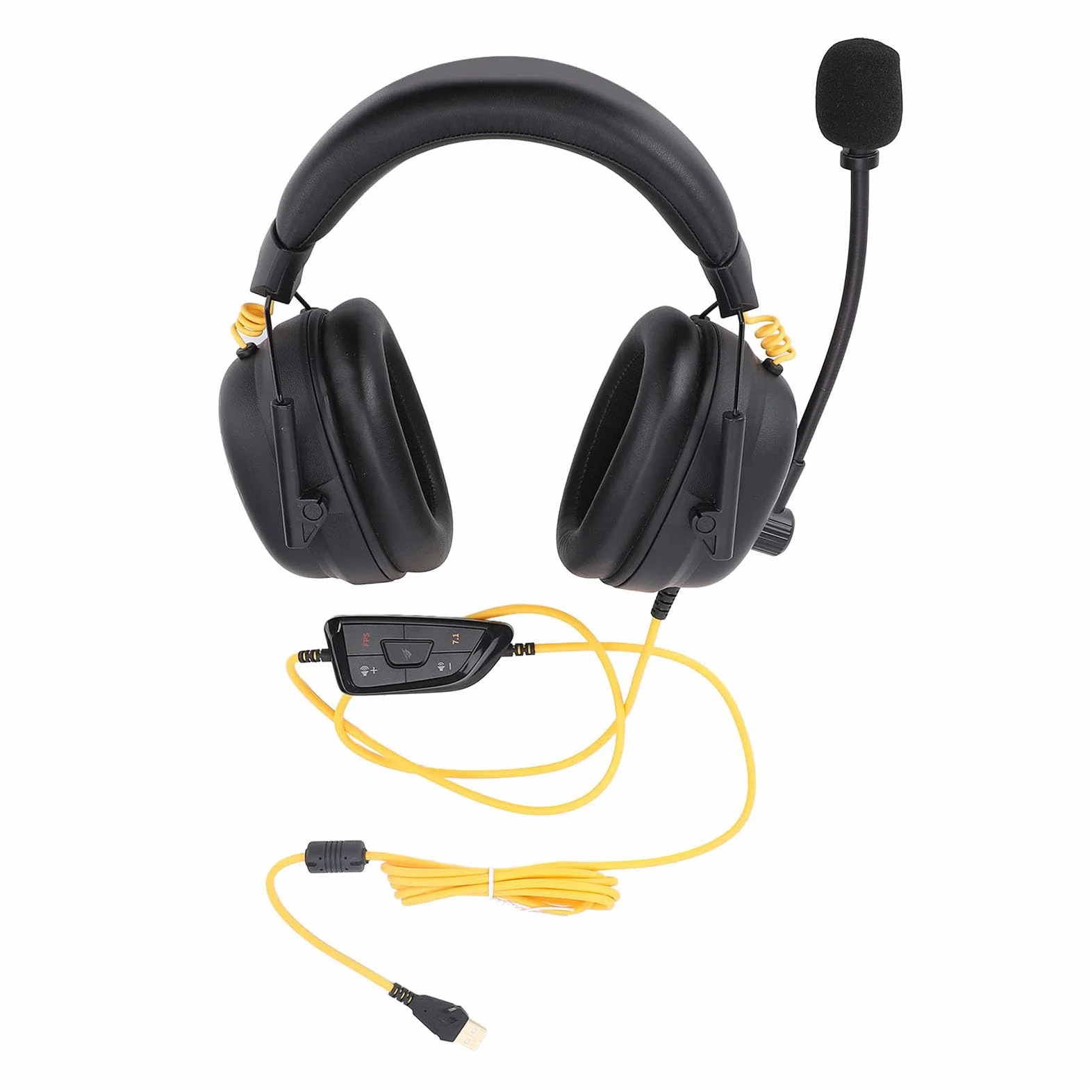 So mic G936 Ultra przewodowy zestaw słuchawkowy USB do gier, dźwięk przestrzenny HiFi 7.1, mikrofon z redukcją szumów, lekki nausznik, czarny, długi kabel, niestandardowe oprogramowanie