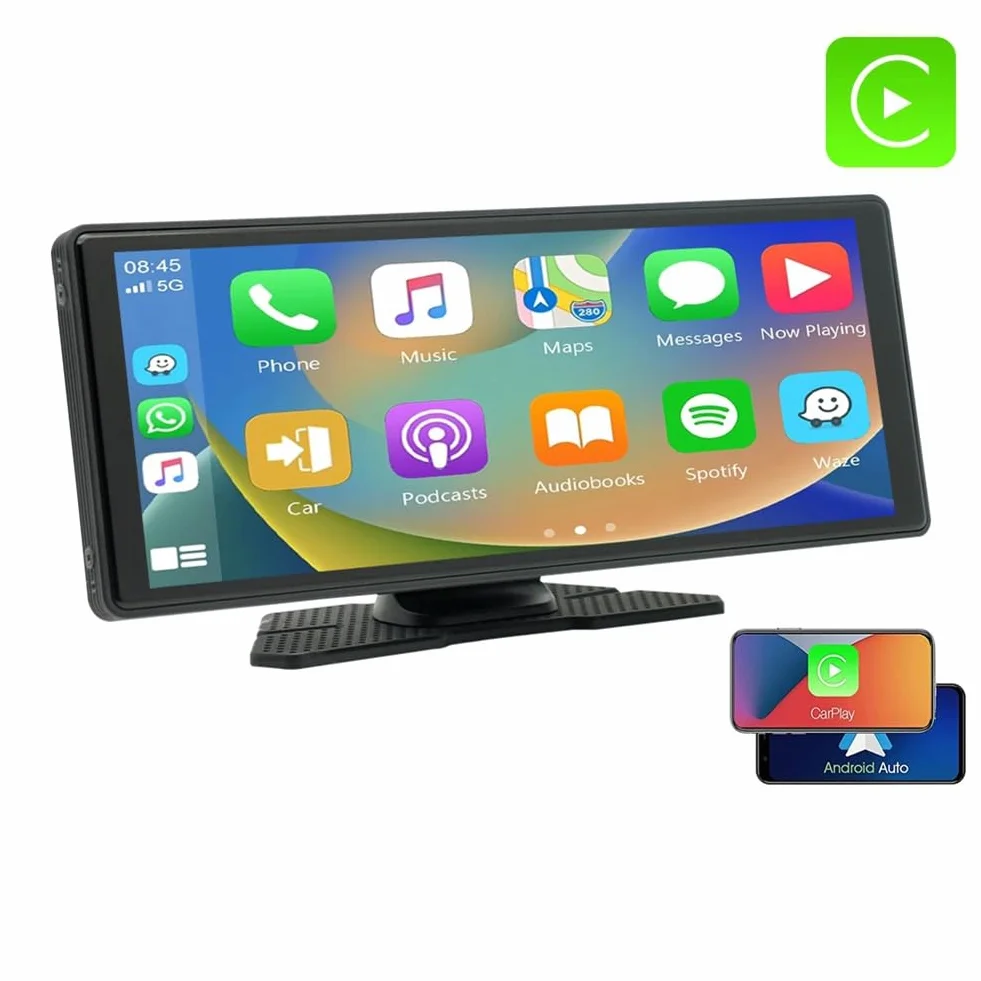 1 zestaw 9,36-calowy pojemnościowy ekran dotykowy do nawigacji samochodowej bez funkcji CarPlay i Android Auto Przenośny automatyczny odtwarzacz multimedialny w samochodzie, odtwarzacz