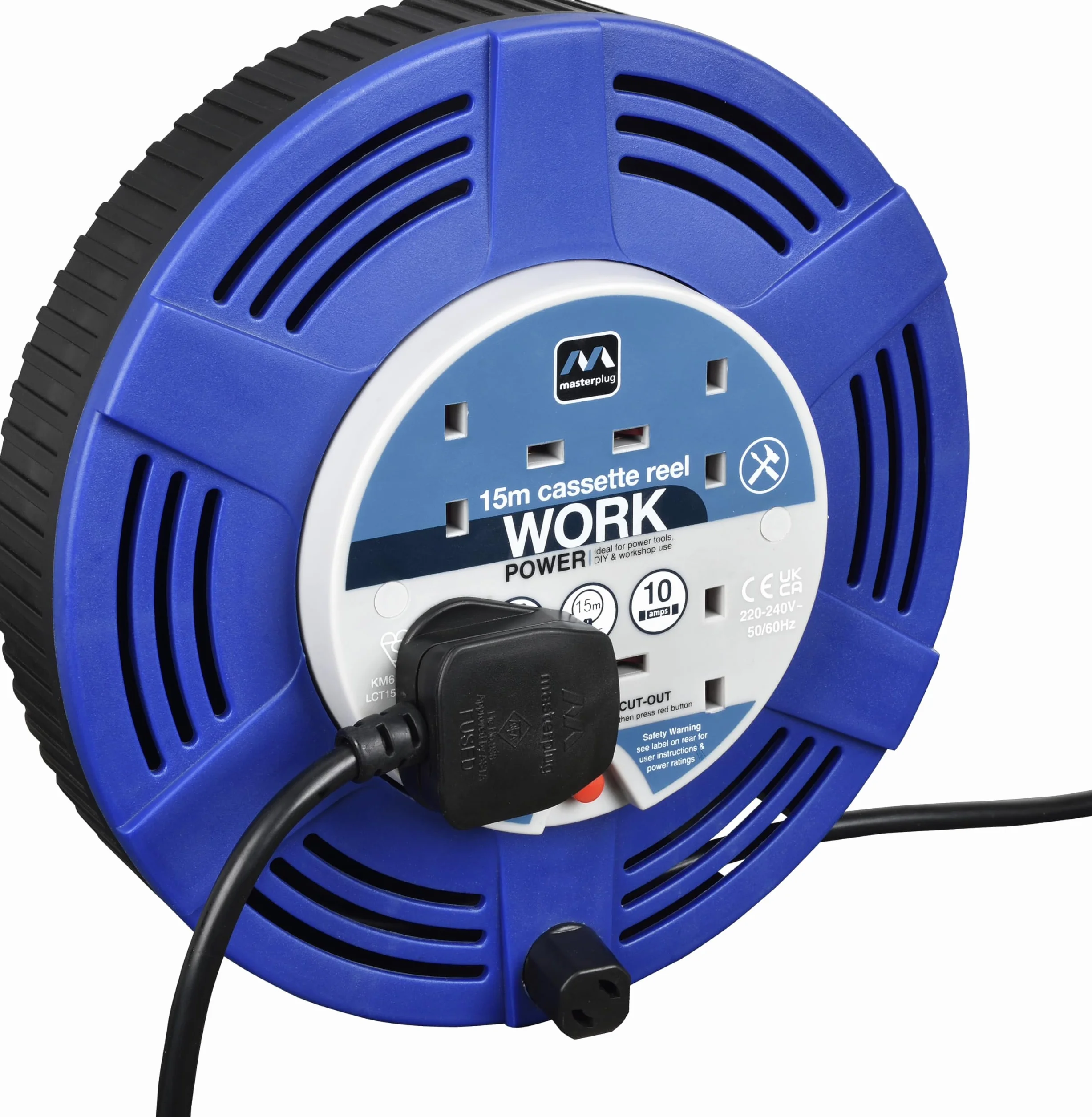 Masterplug lct15104r Kaseta Cewka 15 M 10 Amp 4 Gniazdo