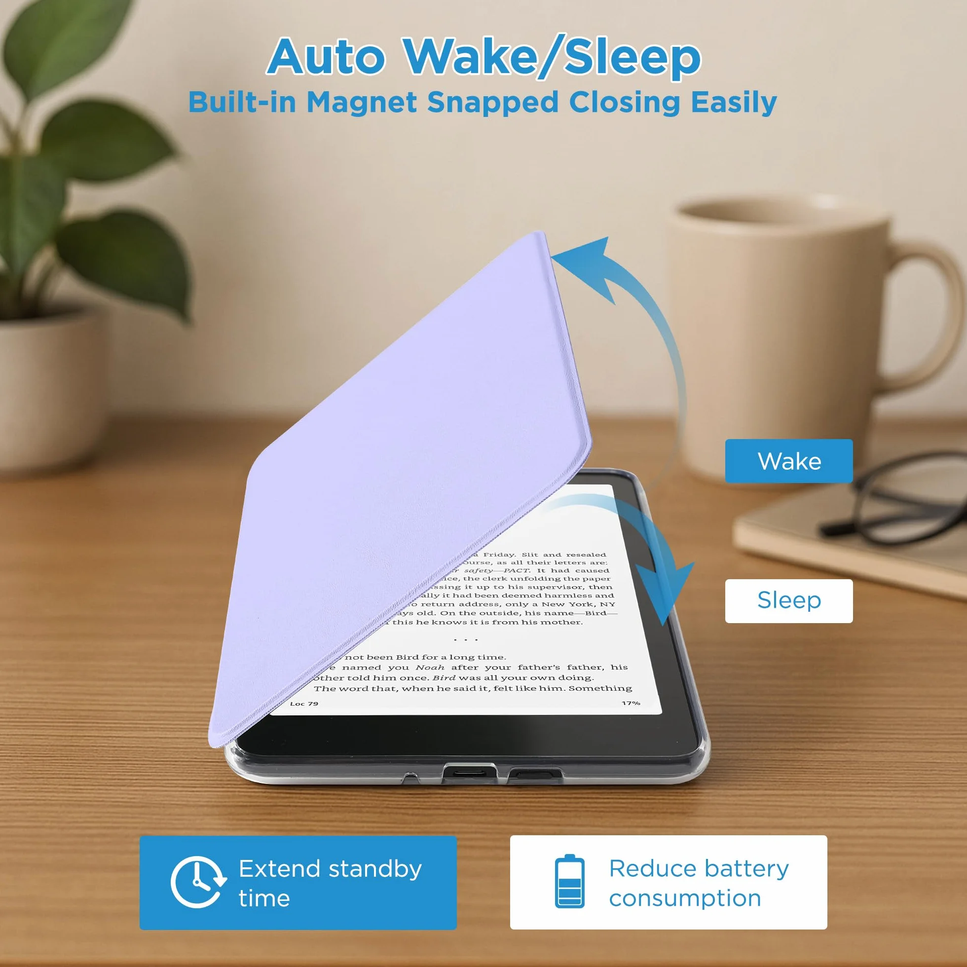 Magnetyczne, zdejmowane etui 2 w 1 z podstawką do Kindle Paperwhite 12. generacji 2024 i Kindle Colorsoft Signature Edition, smukłe etui z PU z automatycznym budzeniem/uśpieniem
