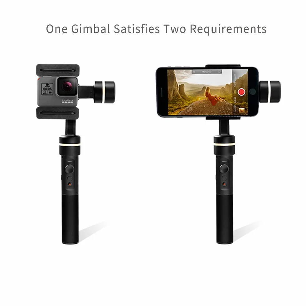 FeiyuTech SPG 3 Osiowy Stabilizator do Kamery Sportowej i Smartfona, Czarny, 1 Sztuka