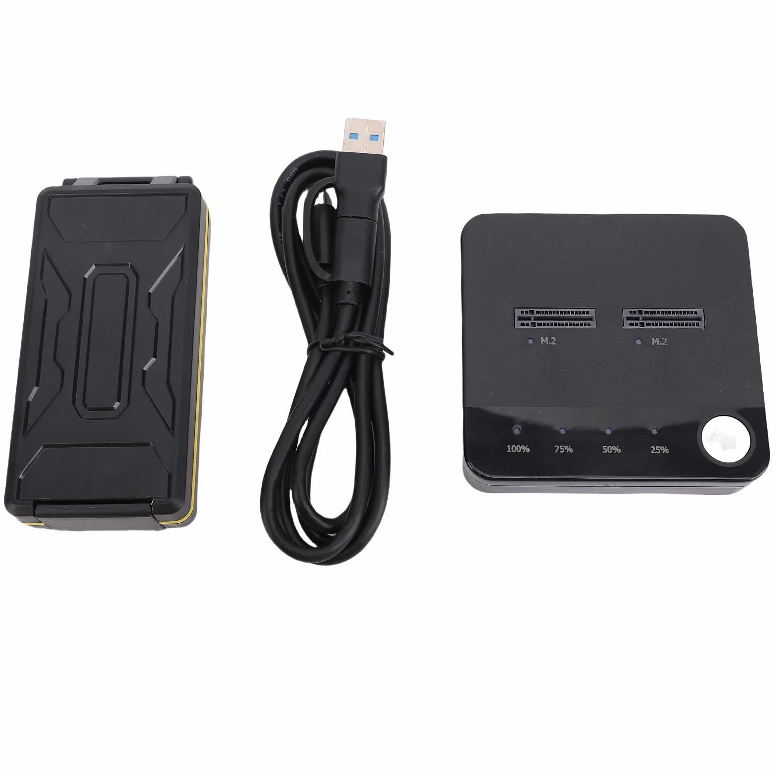Luocute 20 Gb / S NVME SSD Duplicator, Dual Bays M.2 Deplicator Dysk Twardy, Zasilany USB C, Zoptymalizowane Chłodzenie, Przenośne i Praktyczne, Wsparcia, OS X, do Klonowania i