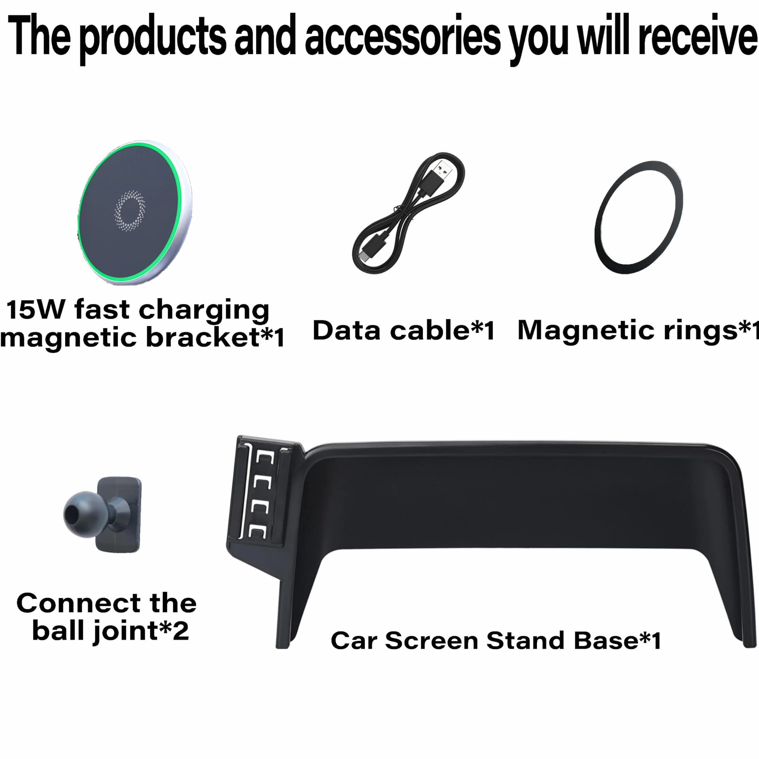 Bezprzewodowa ładowarka samochodowa uchwyt na telefon do samochodów Ford Escape 2020-2025, akcesoria do mocowania ekranu 2020-2025, mocowanie do telefonu komórkowego z Magsafe 20-2025