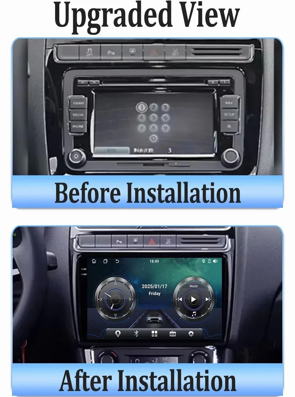 Ekran Apple Car Play I Android Auto dla Volkswagen Touareg I 1 GP 2002-2010 Odbiorniki Car Audio, Wyświetlacz Hd, Przenośna Nawigacja Na Żywo, Odtwarzacz Muzyki I, 8 Rdzeń 8G+256G