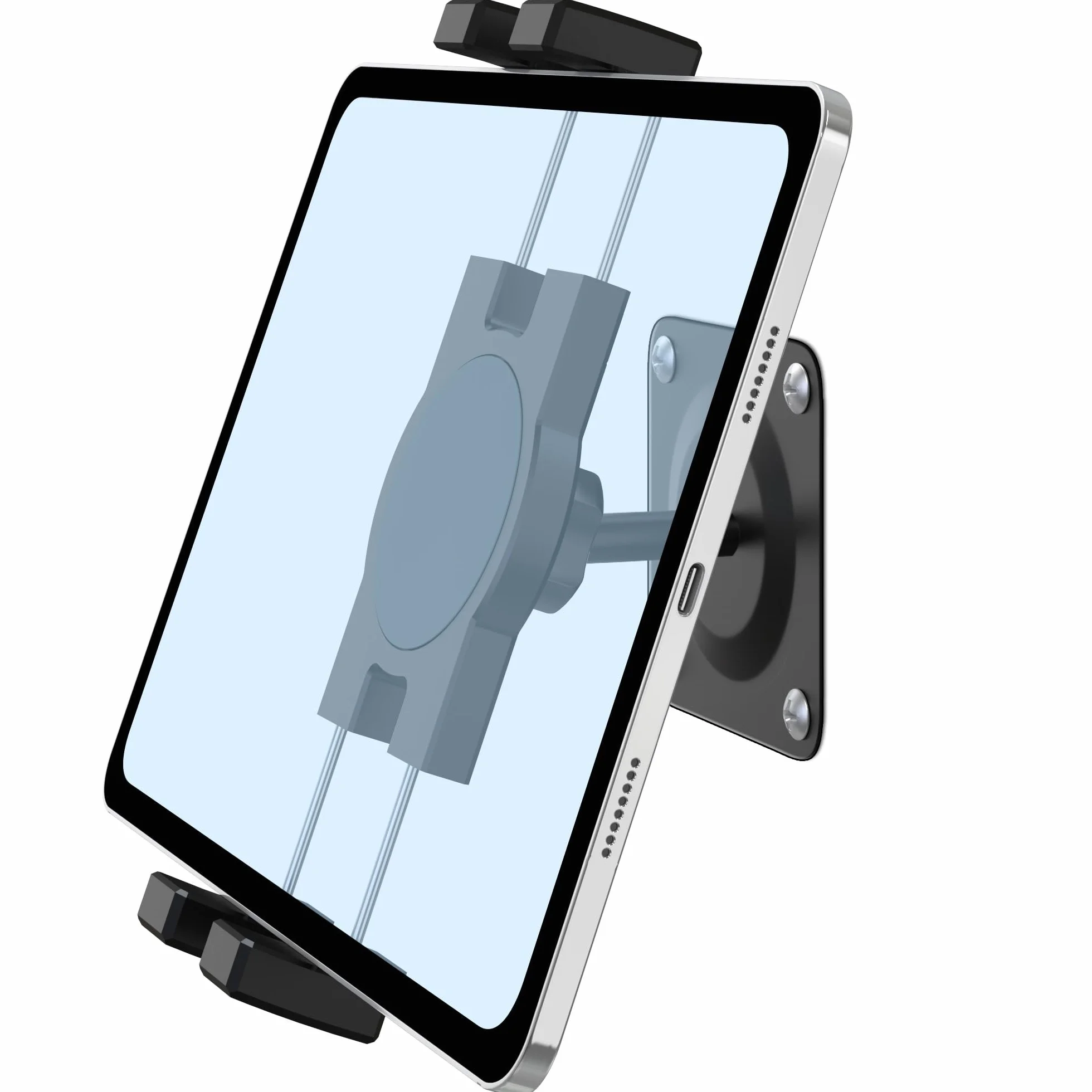 Keuvirya Tablet-Wandhalterung für iPad, 360° verstellbar, kompatibel mit 10,2 - 12,9 Zoll Tablet und Handy