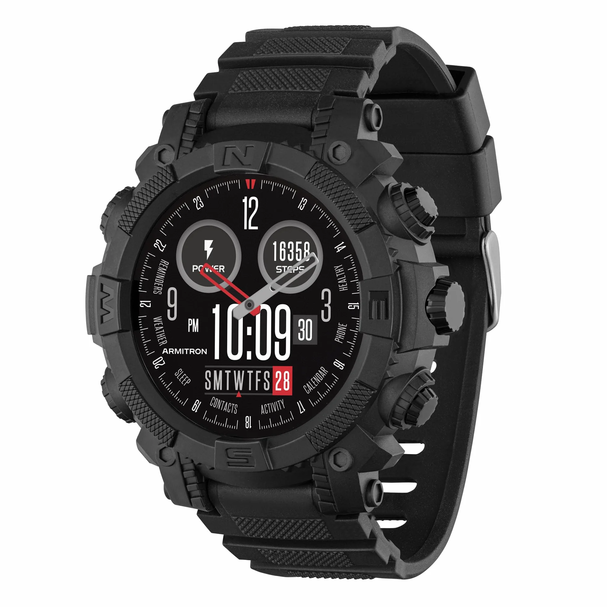 Reflex Active Męski smartwatch sportowy serii 38 z ponad 100 trybami sportowymi, odbieranie/połączenia, śledzenie fitness, tętno, odtwarzacz muzyczny i