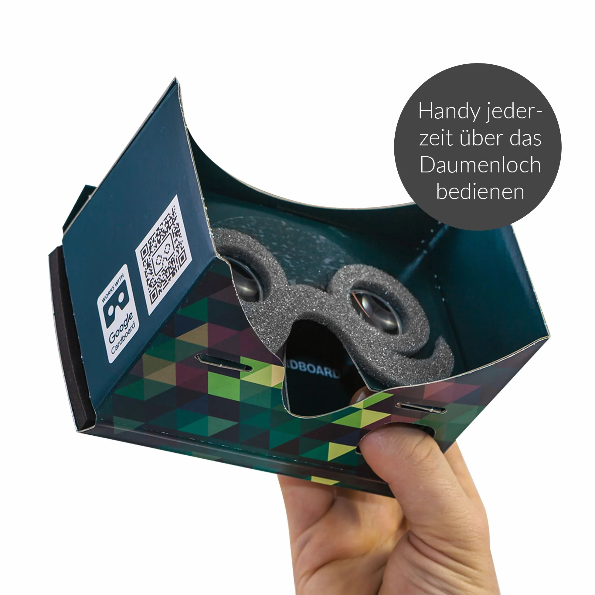 Google Cardboard POP! z opaską na głowę i wyściółką Virtual Reality Headset VR Viewer do systemu Android Apple iOS