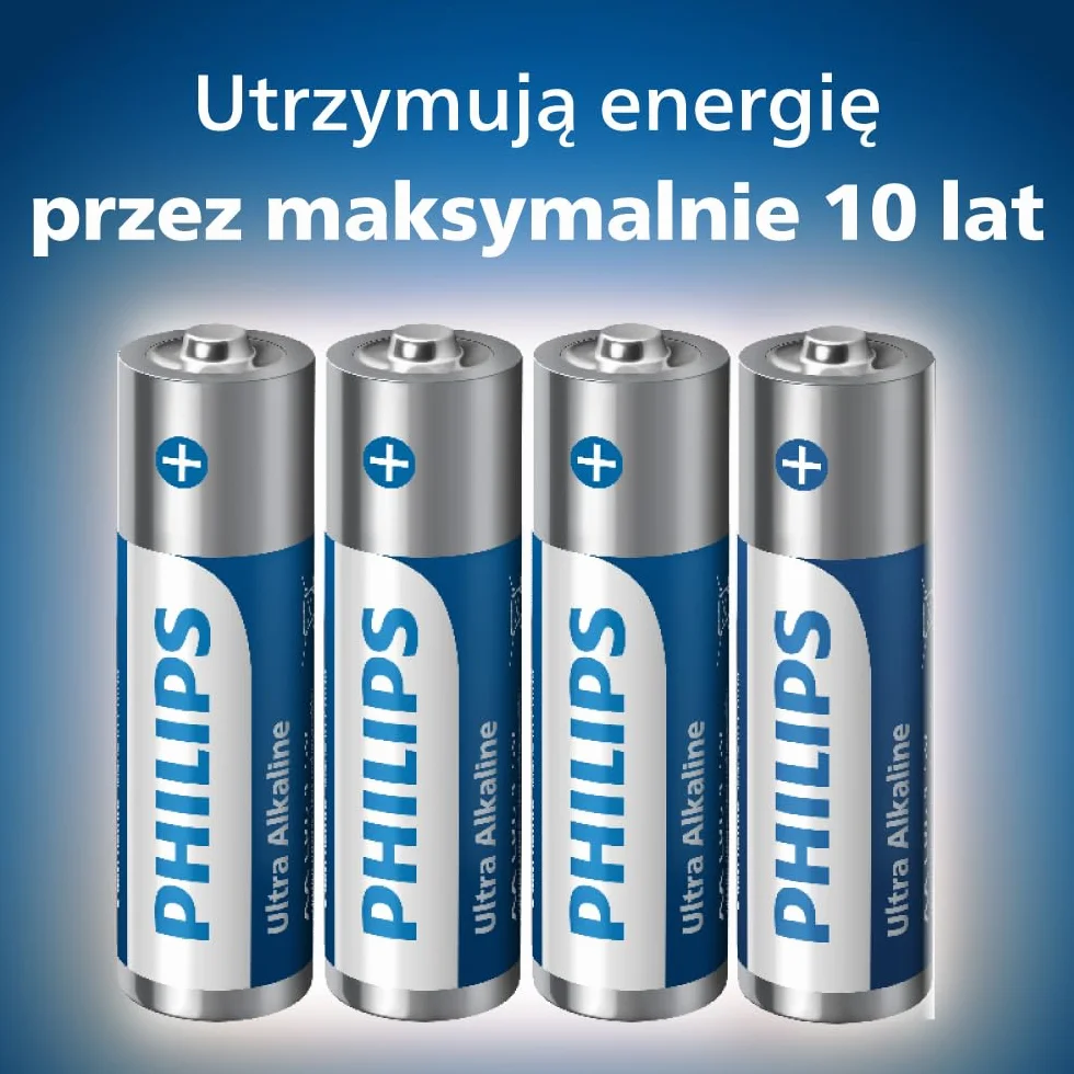 Philips Ultra baterie alkaliczne AAA – niezawodne do pilotów, zabawek i małych gadżetów, 40 sztuk