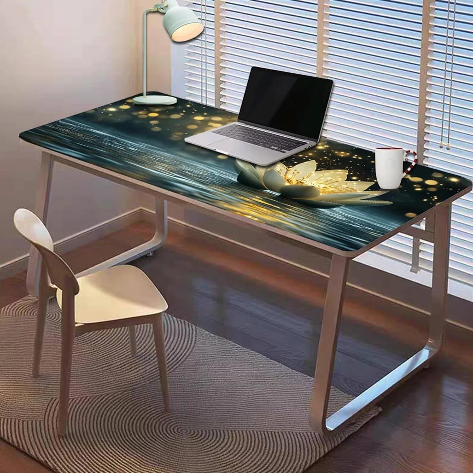 Gamingowa podkładka pod mysz 1200 x 600 x 3 mm, XXL, wodoszczelna, odporna na ścieranie, z przyszytymi krawędziami, podkładka na biurko, poprawia prędkość i precyzję, do laptopa, komputera, wzór