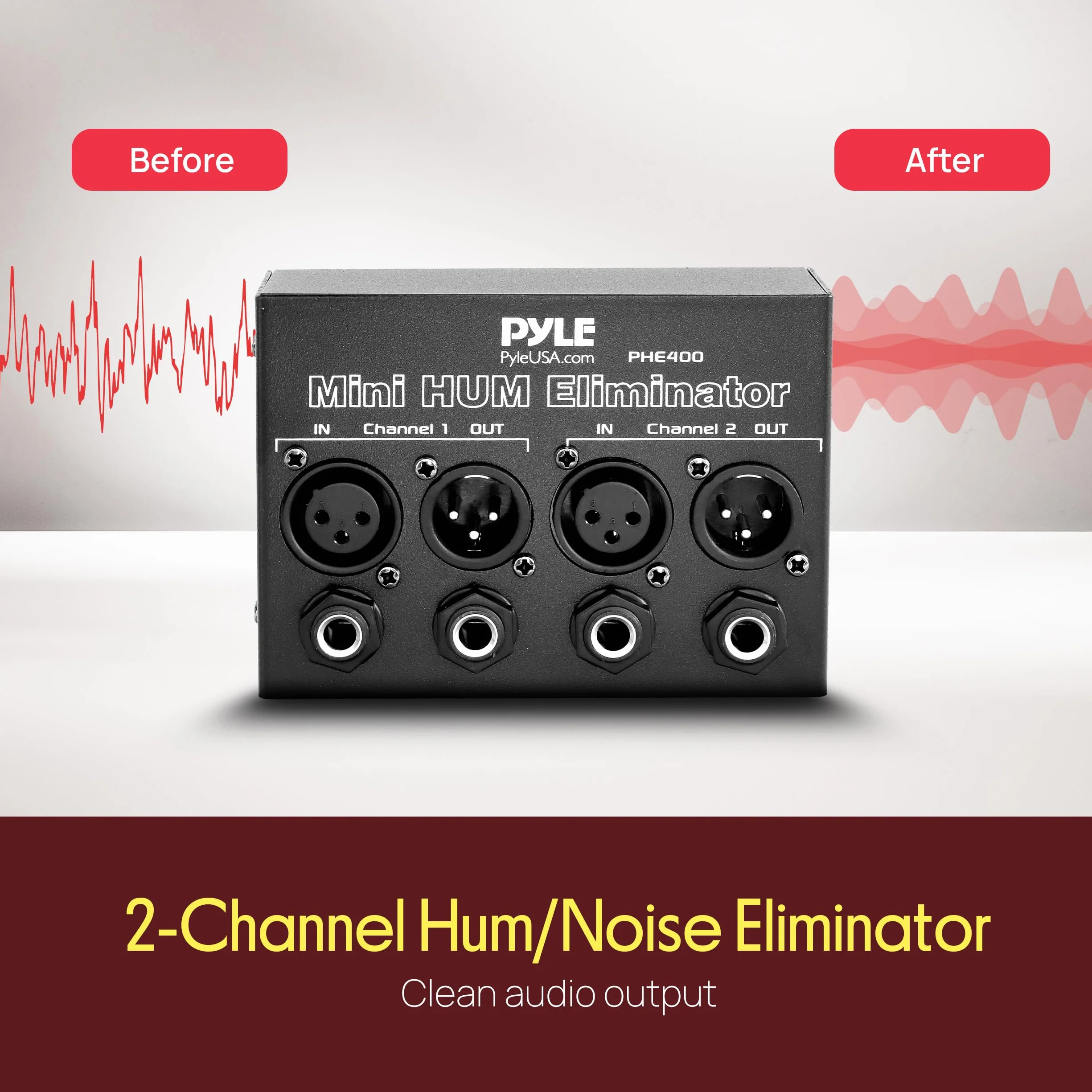 Pyle B00BARTW42 tłumik Box (2-kanałowy) z gniazdami XLR