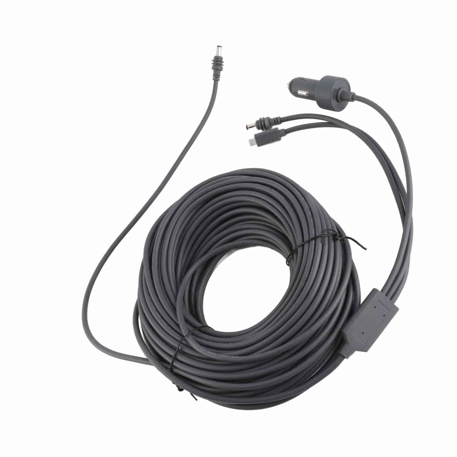 Generic Kabel Zasilający 3 W 1, Wtyk Męski DC na USB C PD 100 W Adapter do ładowarki Samochodowej, Przewód ładujący 18AWG do Mini urządzeń Satelitarnych (#6)