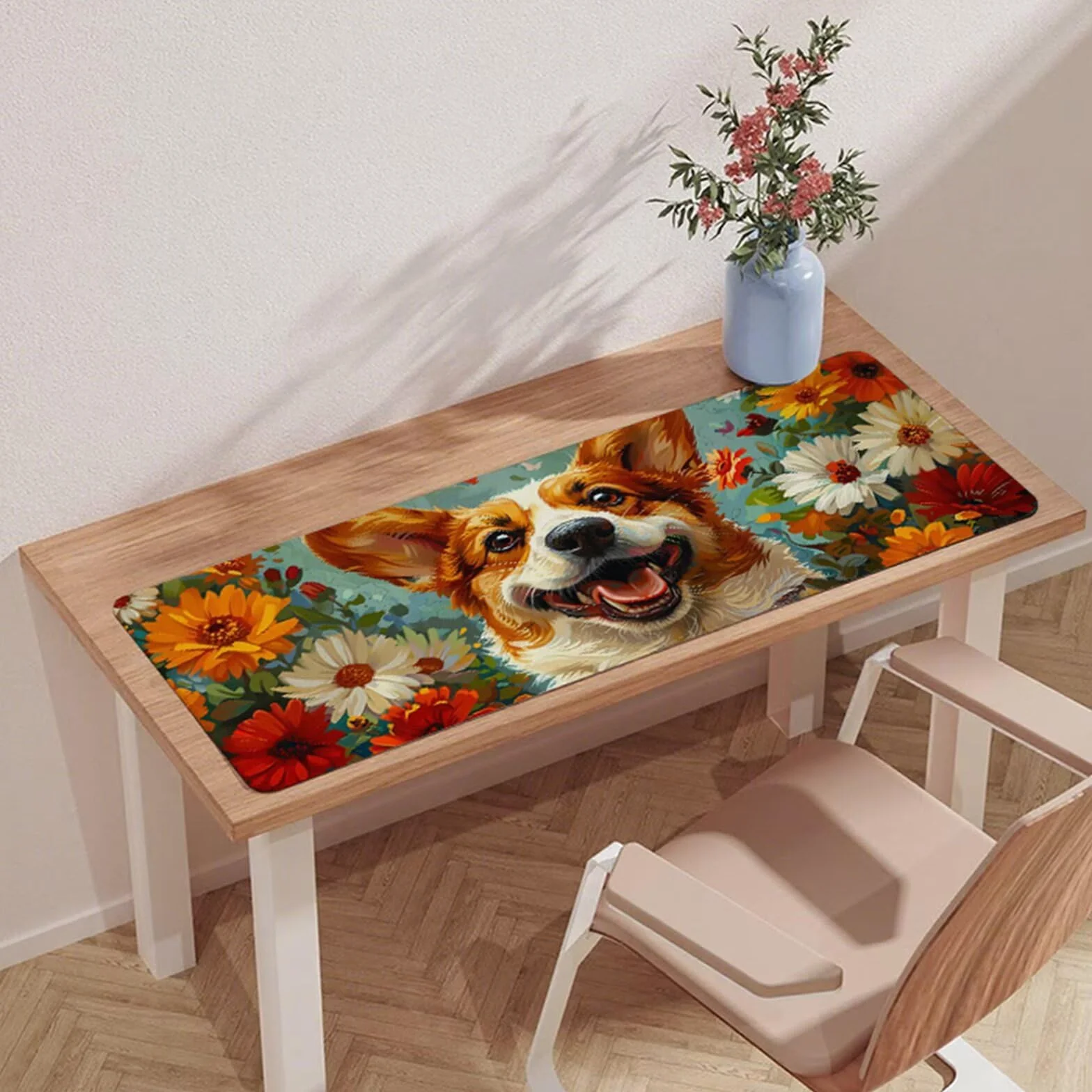 Podkładka pod mysz XXL 1500 x 800 x 3 mm, kolorowa podkładka pod mysz, wodoodporna mata biurkowa dla psa z przyszytymi krawędziami i antypoślizgową podstawą akcesoria biurkowe, do biurka komputera