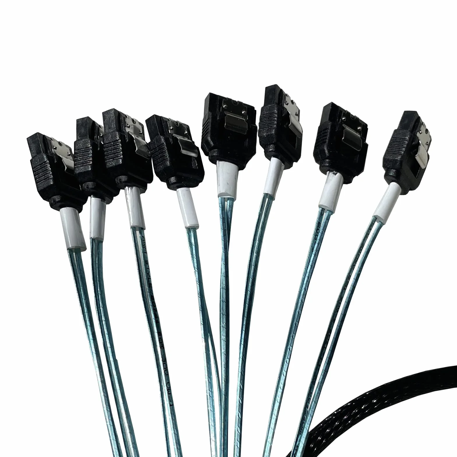 SlimSAS LP X8 do 8 x SATA, SFF-8654 LP 74-pinowy do 8 x SATA 7-pinowy, SlimSAS Host/RAID do SATA Target HD, kabel 85 cm (do serwera Dell H750/755)