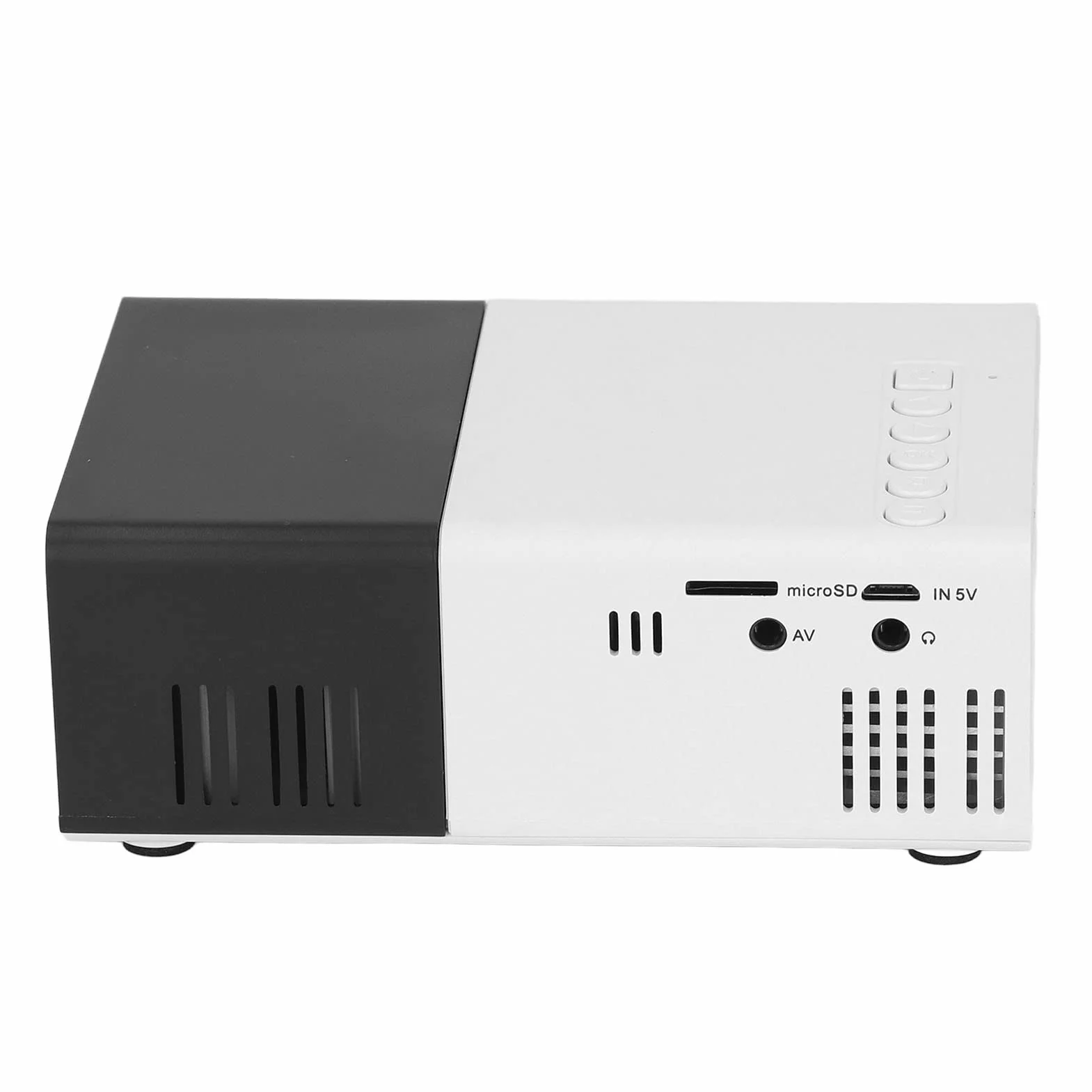 Mini Projektor Wbudowane Głośniki Obraz z Odbiciem Rozproszonym Czarny 1080P Przenośny Projektor Filmowy 100–240 V, Projektor Filmowy do Kina Domowego na świeżym Powietrzu,