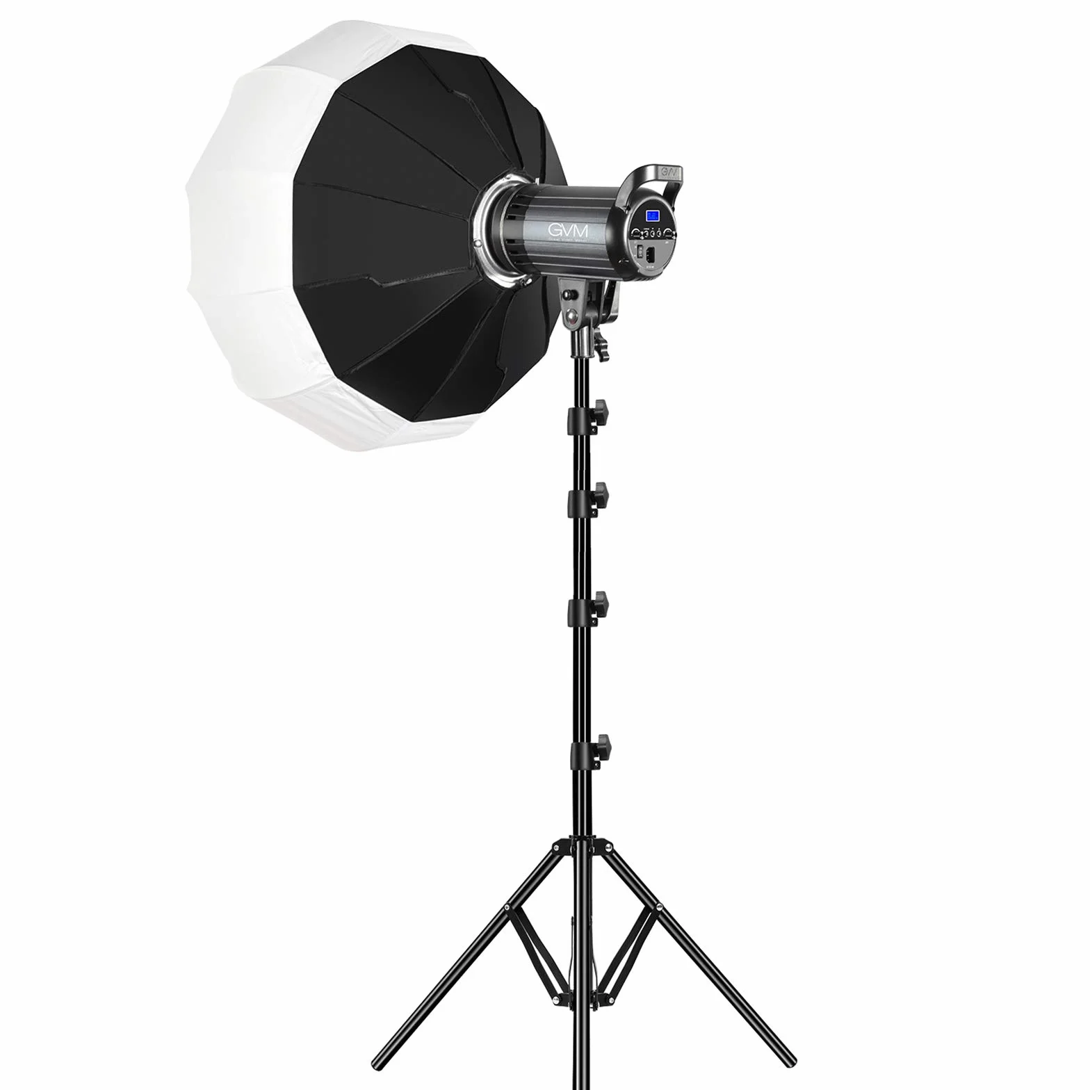 Dwukolorowa lampa wideo LED, GVM 100 W oświetlenie fotograficzne z uchwytem Bowens, system sterowania aplikacją, zestaw oświetlenia wideo do YouTube Outdoor Studio, możliwość przyciemniania 3200 K-5600 K, CRI 97+