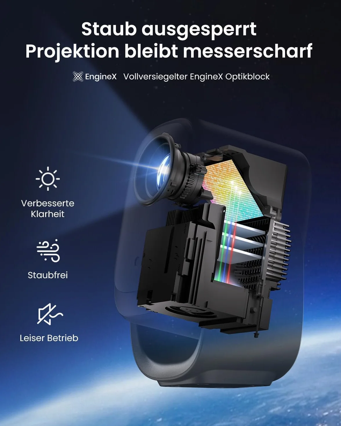 Dangbei N2 Mini projektor do sypialni, inteligentny projektor przenośny ze stojakiem obrotowym o 190°, oficjalny projektor domowy Netflix 1080P, projektor wideo z WiFi i Bluetooth do HD na zewnątrz