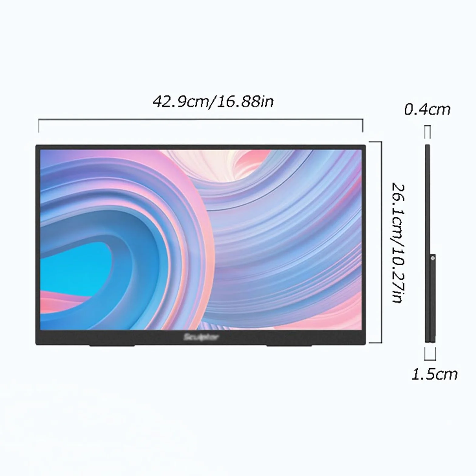 Ekran mobilny 18-calowy zewnętrzny monitor IPS 2,5K Telefon komórkowy Laptop Ekran rozszerzający Konsola do gier Dodatkowy ekran Rozdzielczość 2560 * 1600
