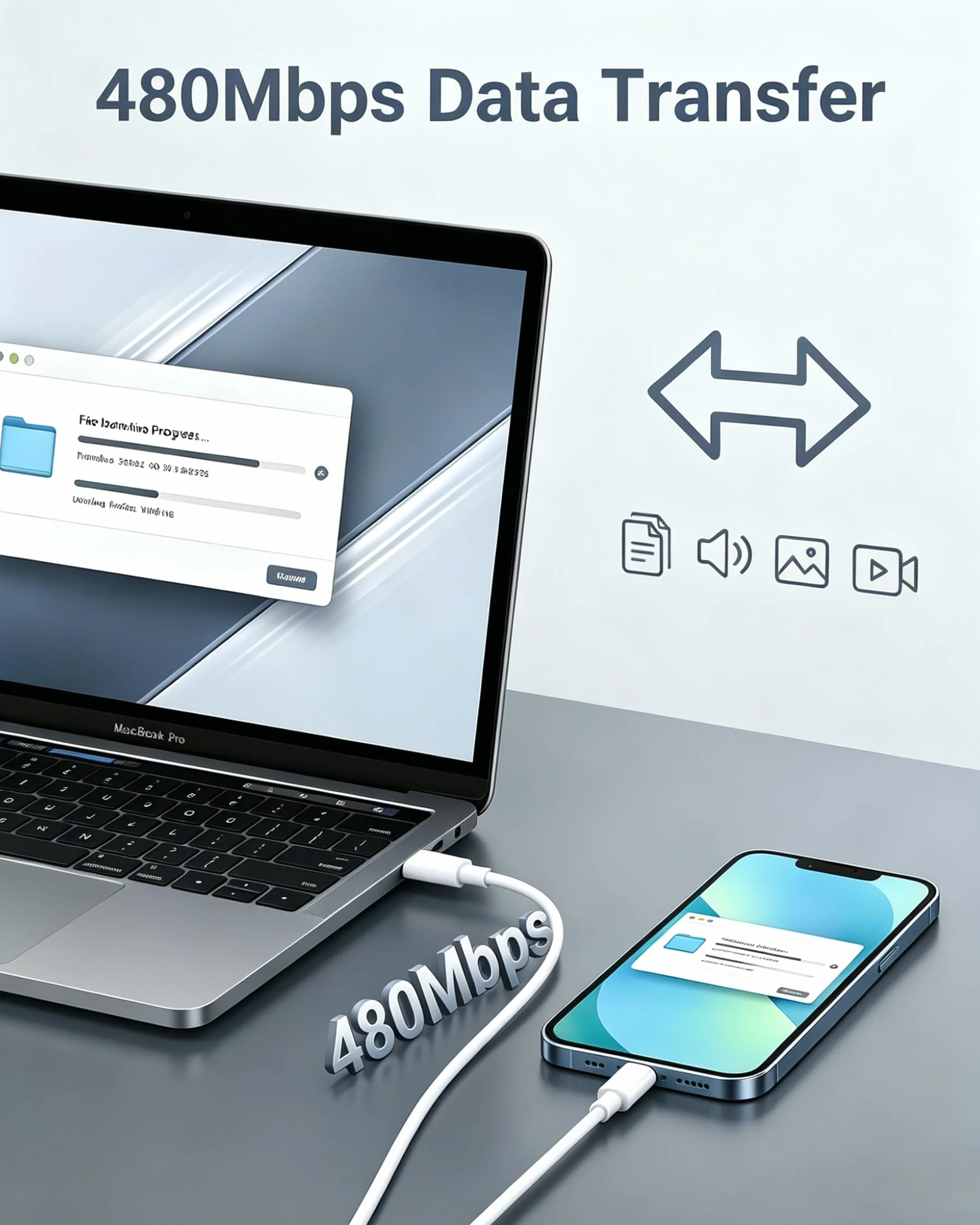 Kabel USB C na Lighting, 1 m + 2 m, do ładowania iPhone'a, certyfikat MFI, kabel USB C do iPhone'a 1 m, szybkie ładowanie, typ C, 2 m, do iPhone'a 14, 13, 12, 11, XR, XS, 8, 7, 6, 5, SE,