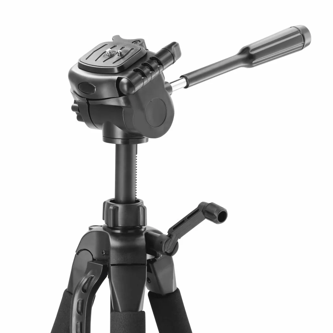 Hama Action 170 Statyw do aparatu 3D o wysokości 62-170 cm, statyw fotograficzny z uchwytem na telefon komórkowy i uchwytem na tablet, statyw z głowicą 3-kierunkową, statyw do lustrzanki z torbą