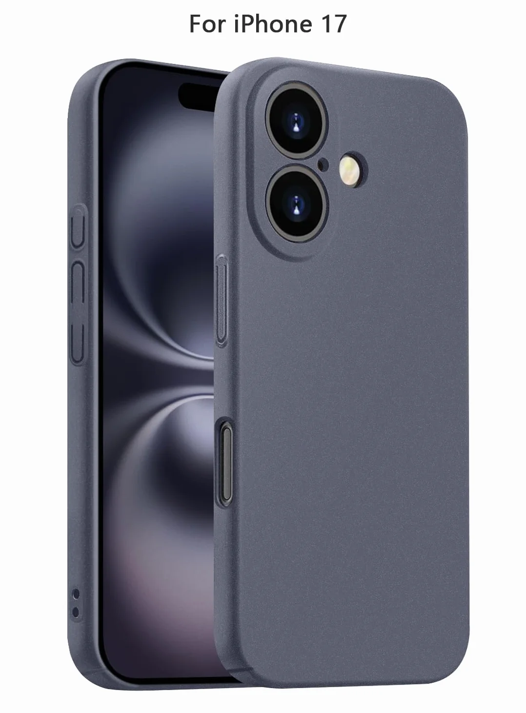 Bastmei Etui na iPhone'a 17, minimalistyczne etui na telefon niezwykle lekkie, ultralekkie, super cienkie, cienkie, ochrona aparatu, twarda obudowa PC do iPhone'a 17 6,27 cala 2025 (szary żwir)