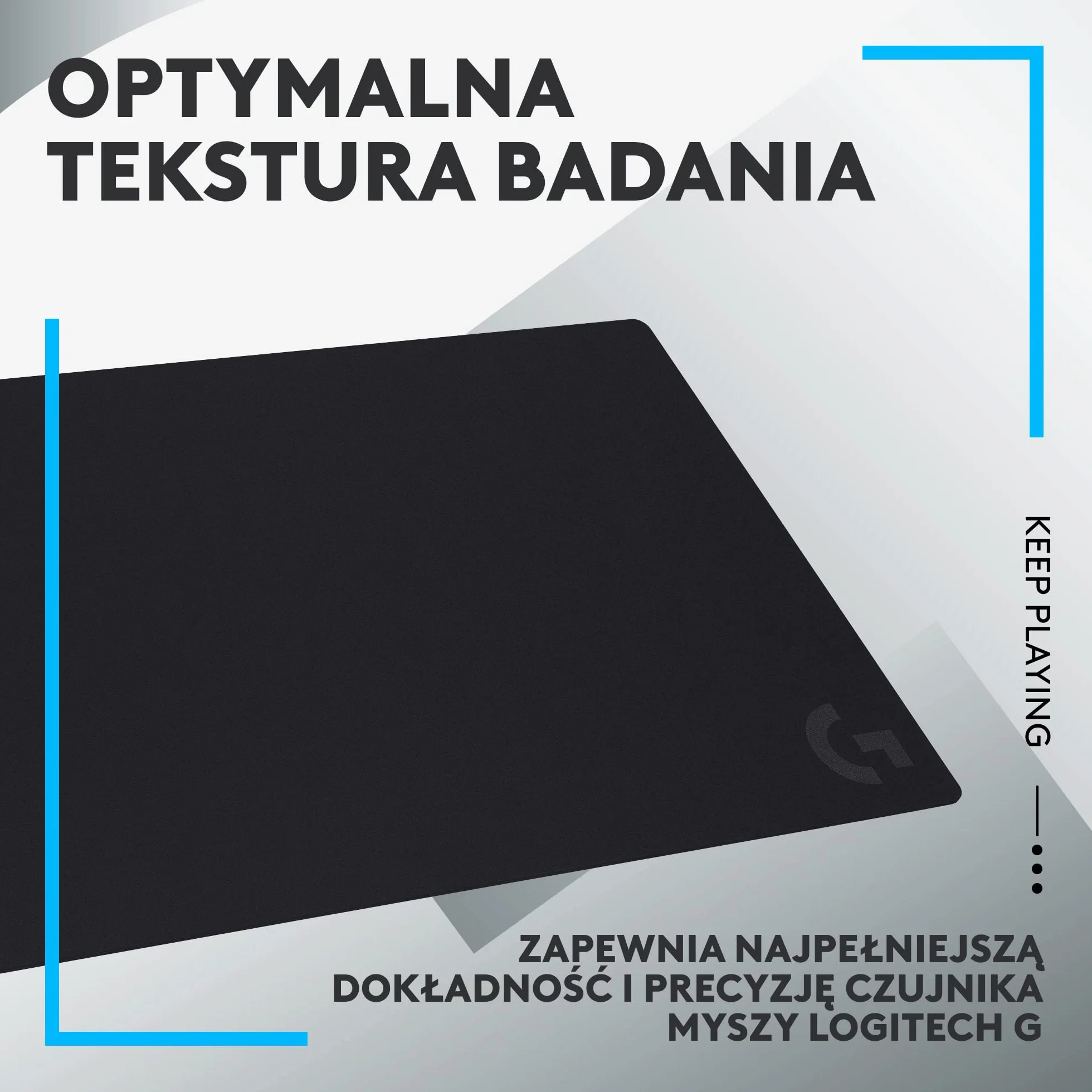 Logitech G G840 Bardzo Duża Podkładka pod Mysz dla Graczy, Stworzona pod Czujniki, Umiarkowane Tarcie, Antypoślizgowa, akcesoria do PC i do Mac, 900 x 400 x 3 mm