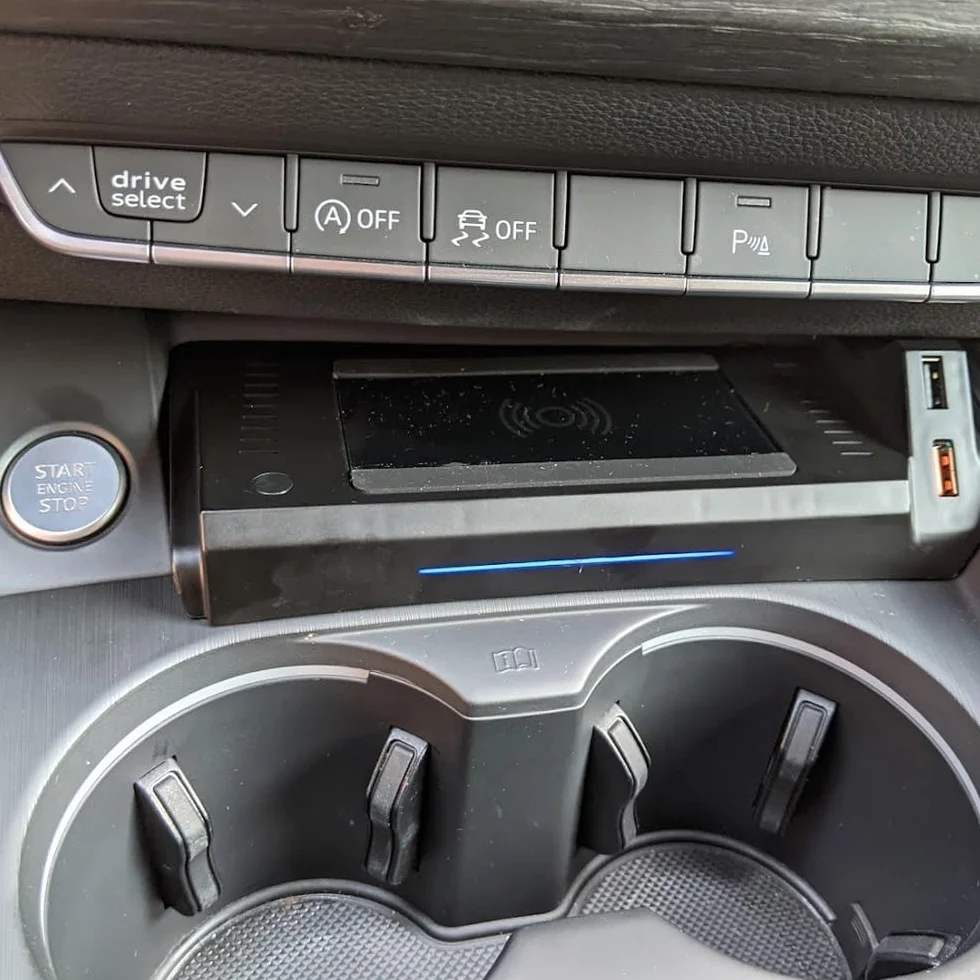 15W bezprzewodowa ładowarka samochodowa szybka ładowarka konsola środkowa uchwyt telefonu telefon 12 płyta ładująca, dla Audi, A4 B9 A5 2017-2021 bezprzewodowa ładowarka samochodowa(For A4 B9)
