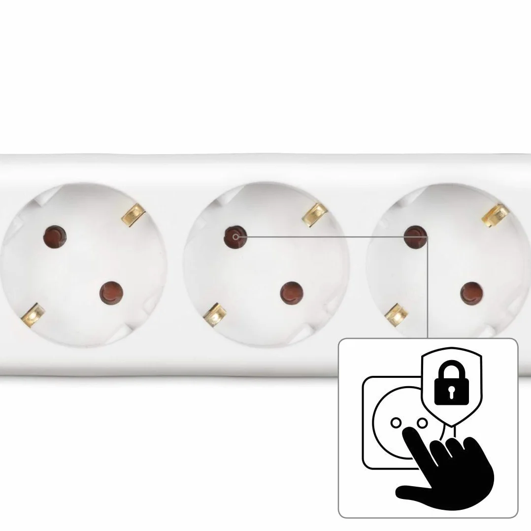 Hama 00030569 Potrójne Gniazdo Wtykowe 230 V, Biały 3 m