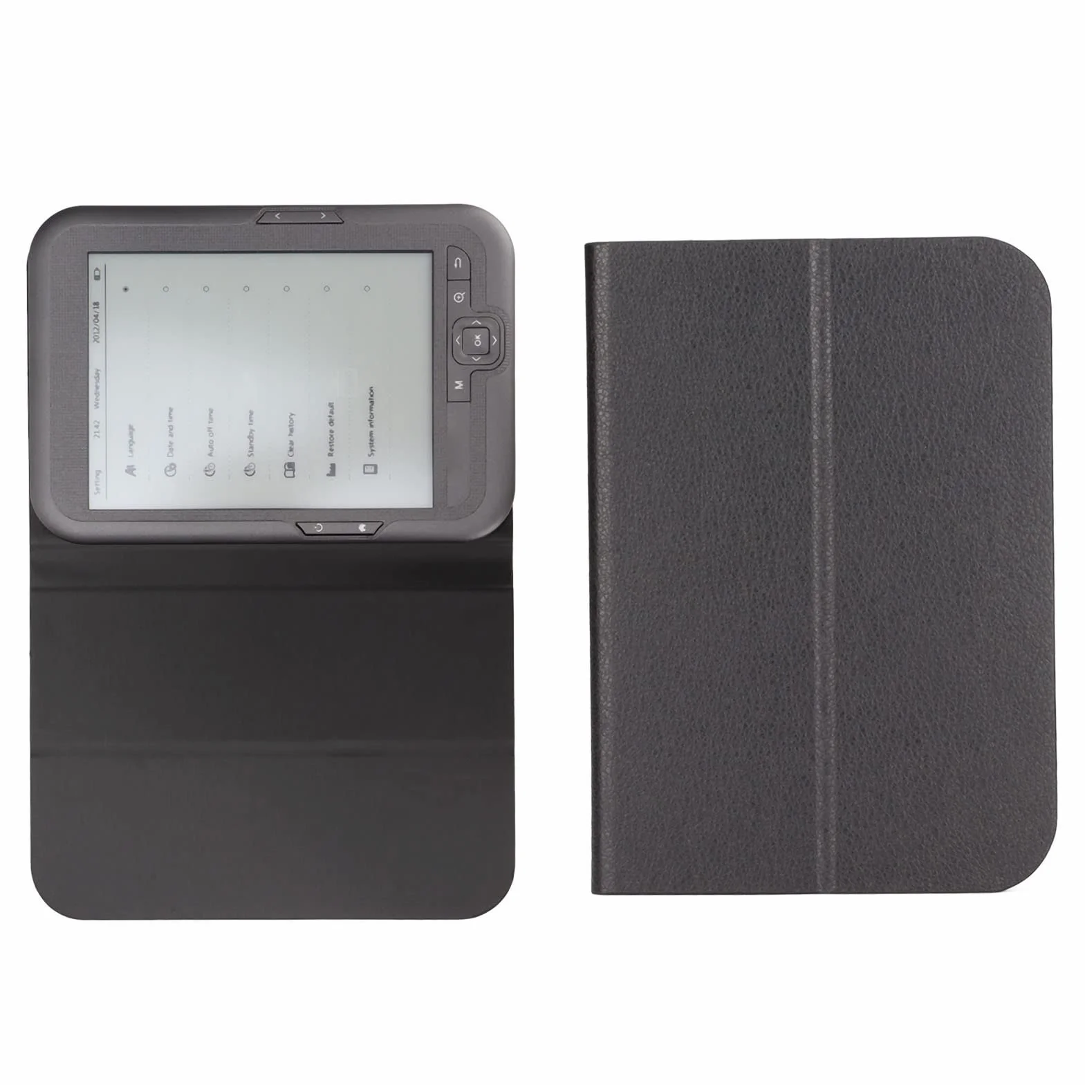 Ereader, Czytnik Ebooków 6In 800X600 HD Ink Screen, Ink Screen E Reader z Futerałem Ochronnym Słuchawki, Obsługa Funkcji Zoom, Zakładki, FM, Odtwarzanie Muzyki Redukcja Niebieskiego(4 GB)