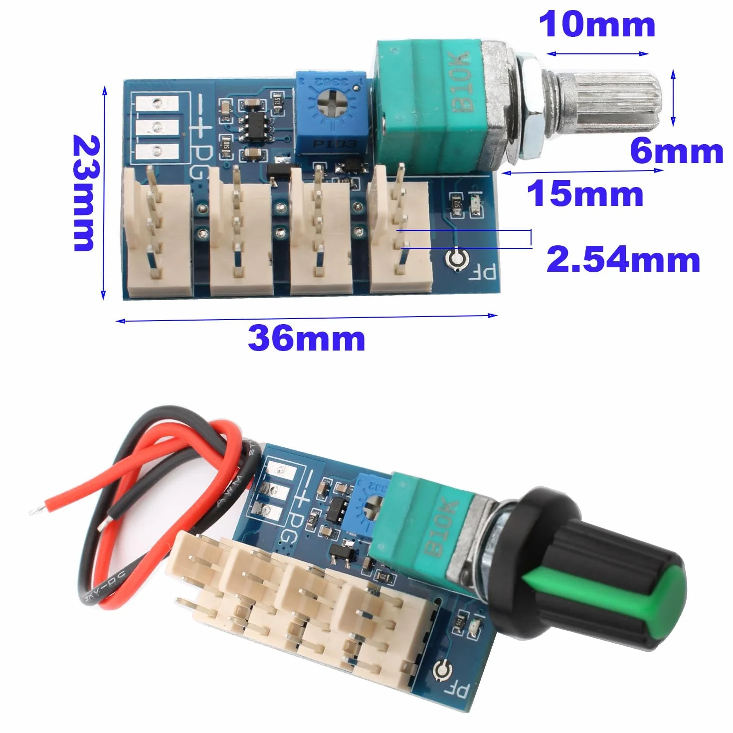 RUNCCI-YUN DC 0-12 V PWM Regulator prędkości wentylatora, 4-kanałowy kontroler prędkości do obudowy komputera