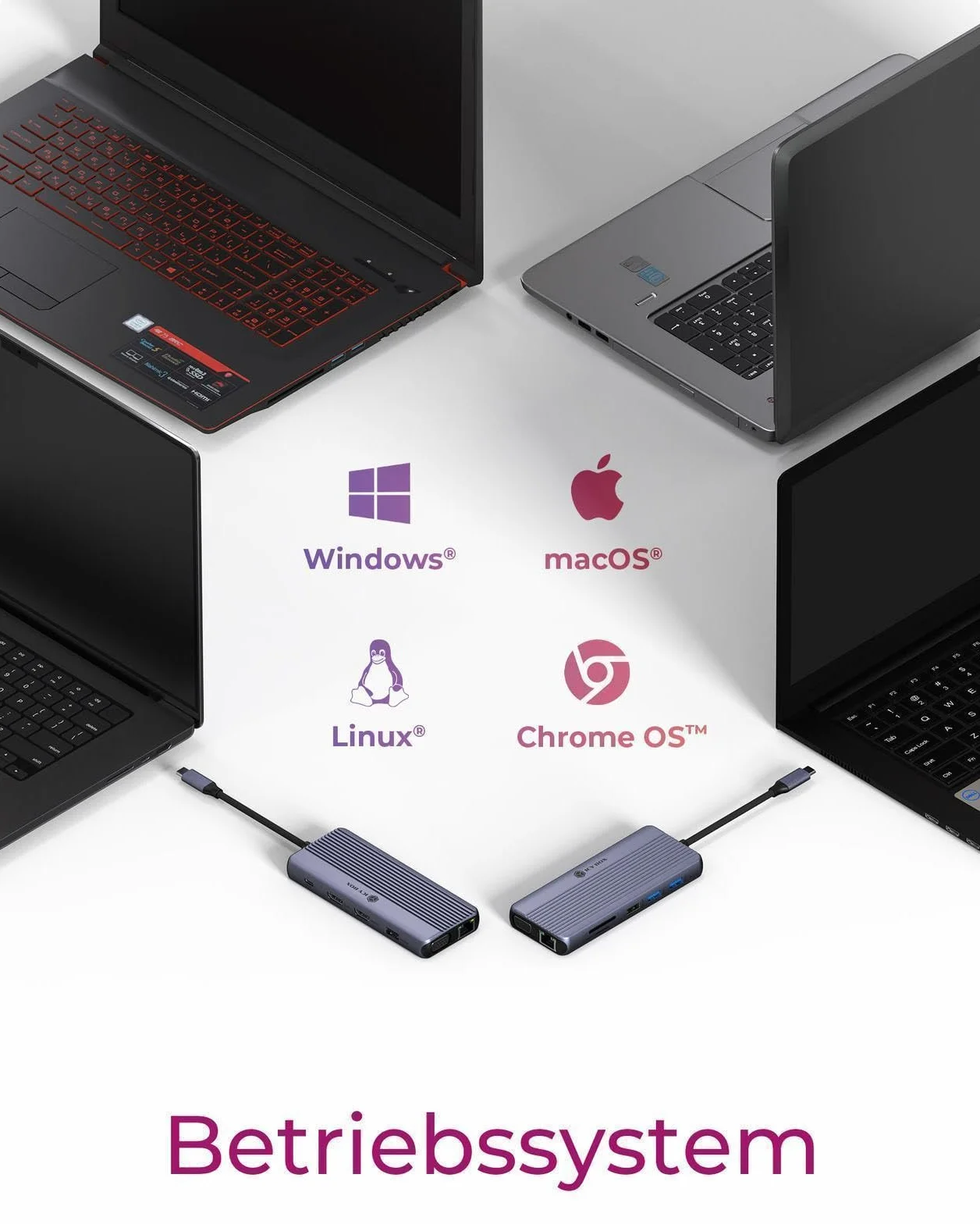 ICY BOX Stacja dokująca 12 w 1 z potrójnym wyjściem wideo (2 x HDMI, 1 x VGA, USB-C PD 100 W, Gigabit LAN, audio, czytnik kart SD/microSD, 2X USB-A 3.2, 2X USB-A 2.0, aluminium, 5 Gbit/s), IB-DK4062
