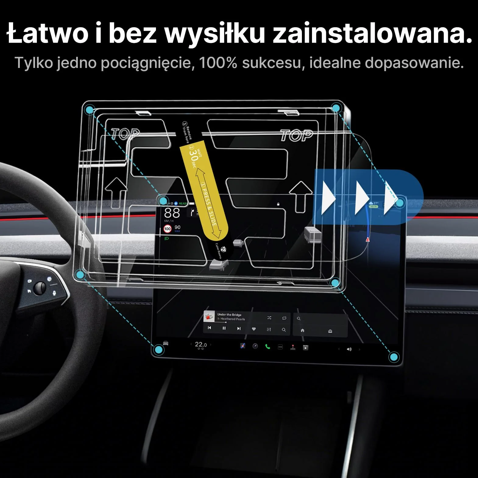 Szkło Ochronne 16" Do Tesla Model y Juniper 2026
